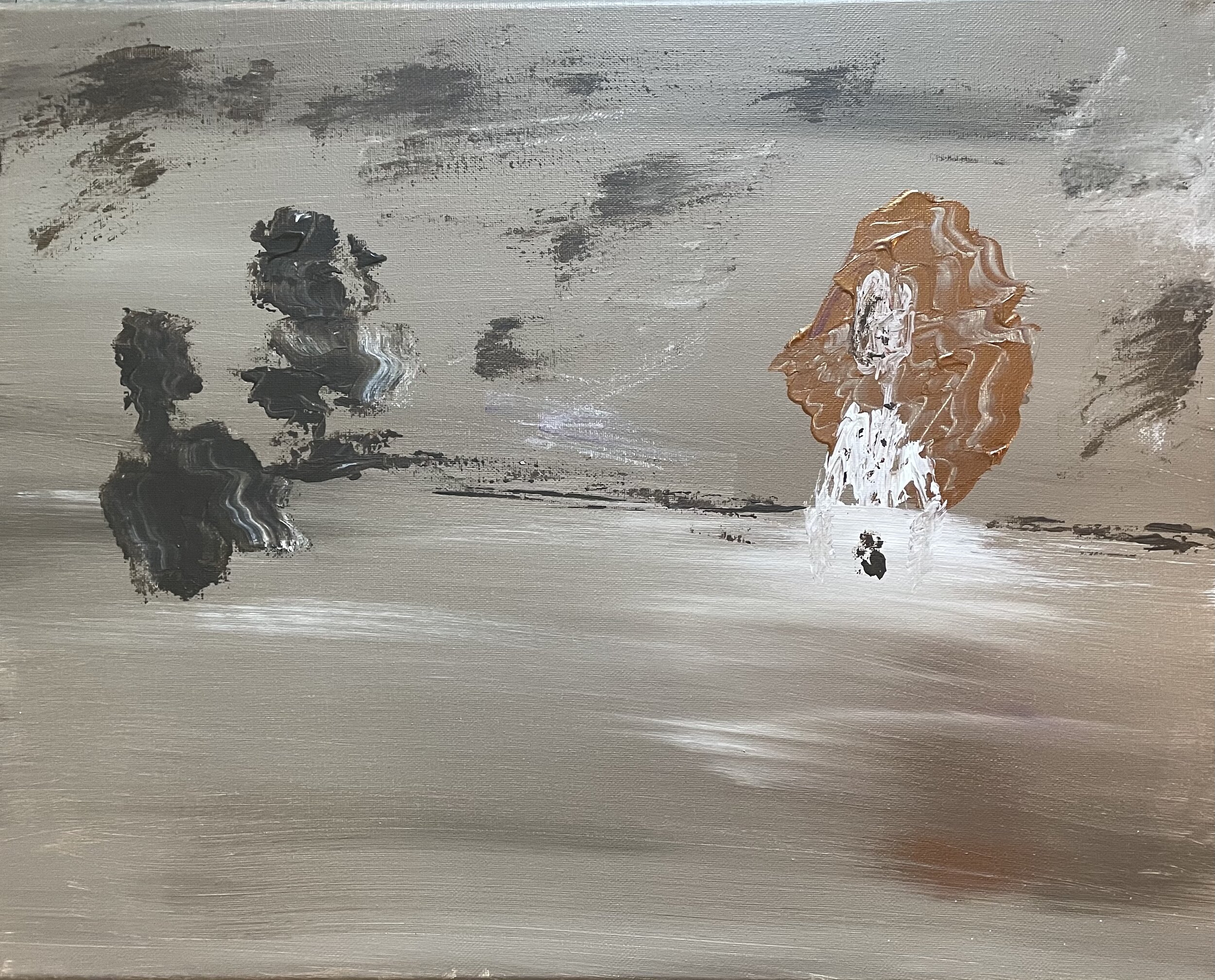 Lonely in a Crowded Room  ~ 20"x16"