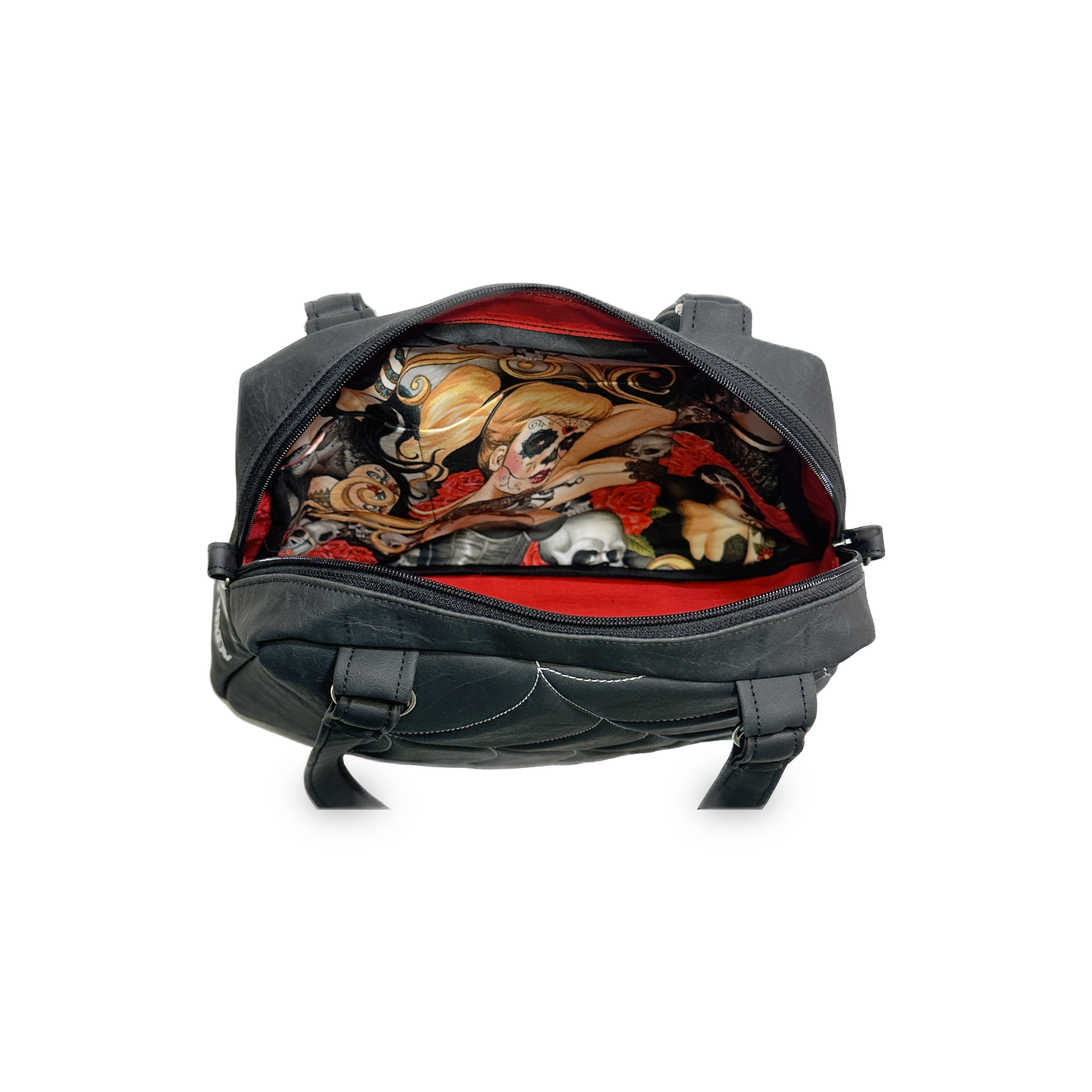 Carrara Black Spider web Pleat Bowler 12.png