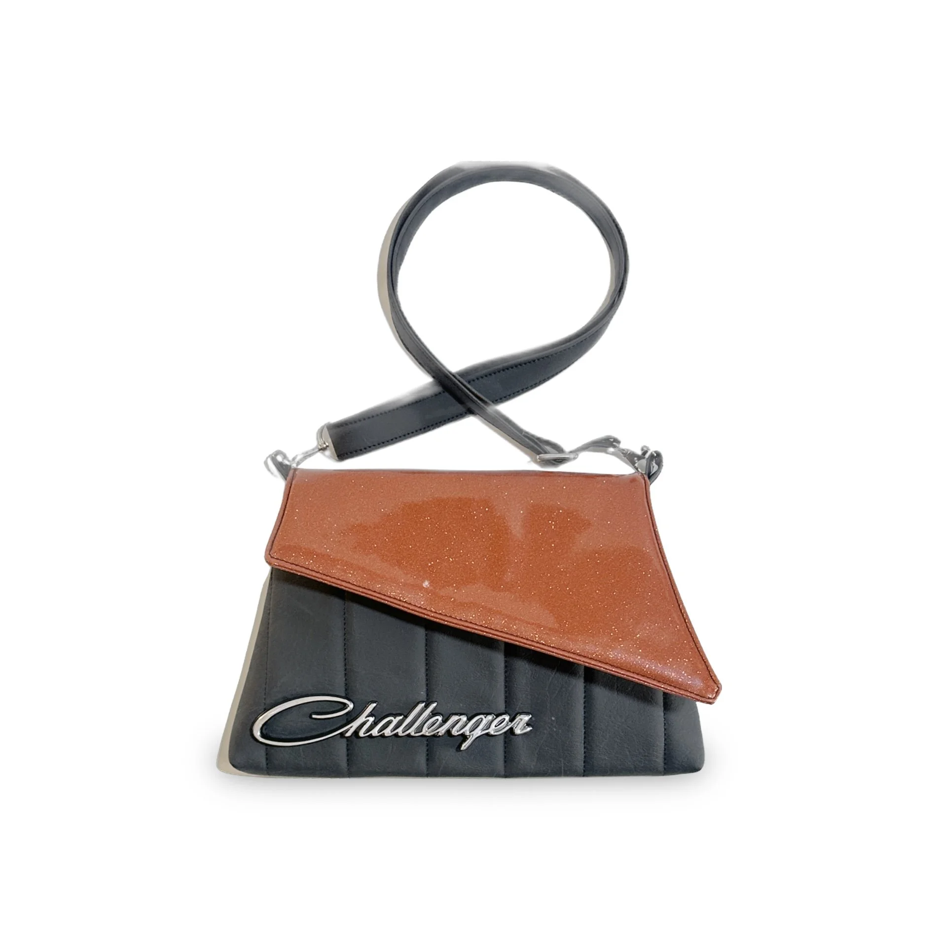 Challenger Solar Orange and black Clutch 7.jpg