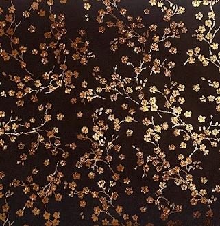 Cherry Blossoms on brown lining.JPG