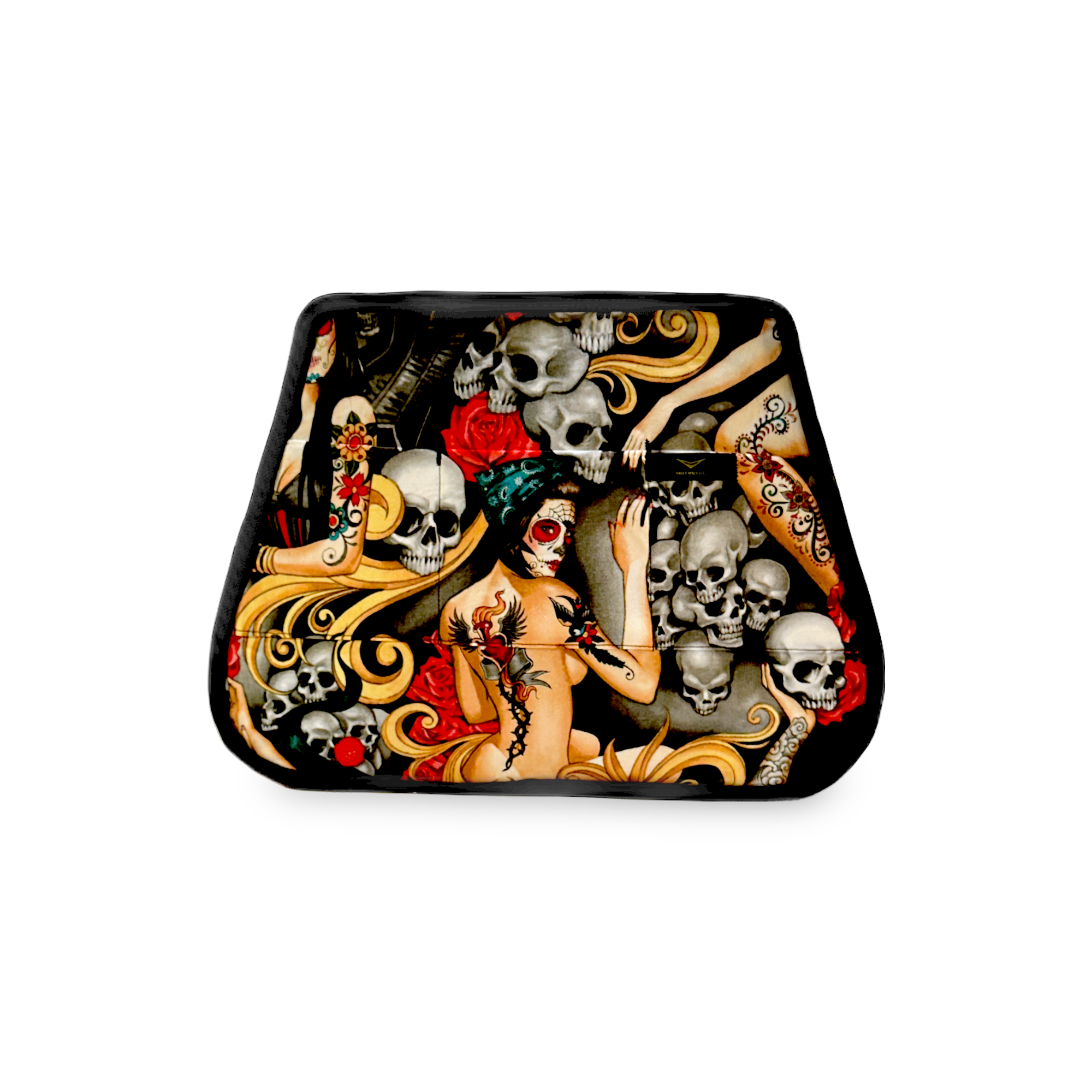 Carrara Black Spider web Pleat Bowler 1.png