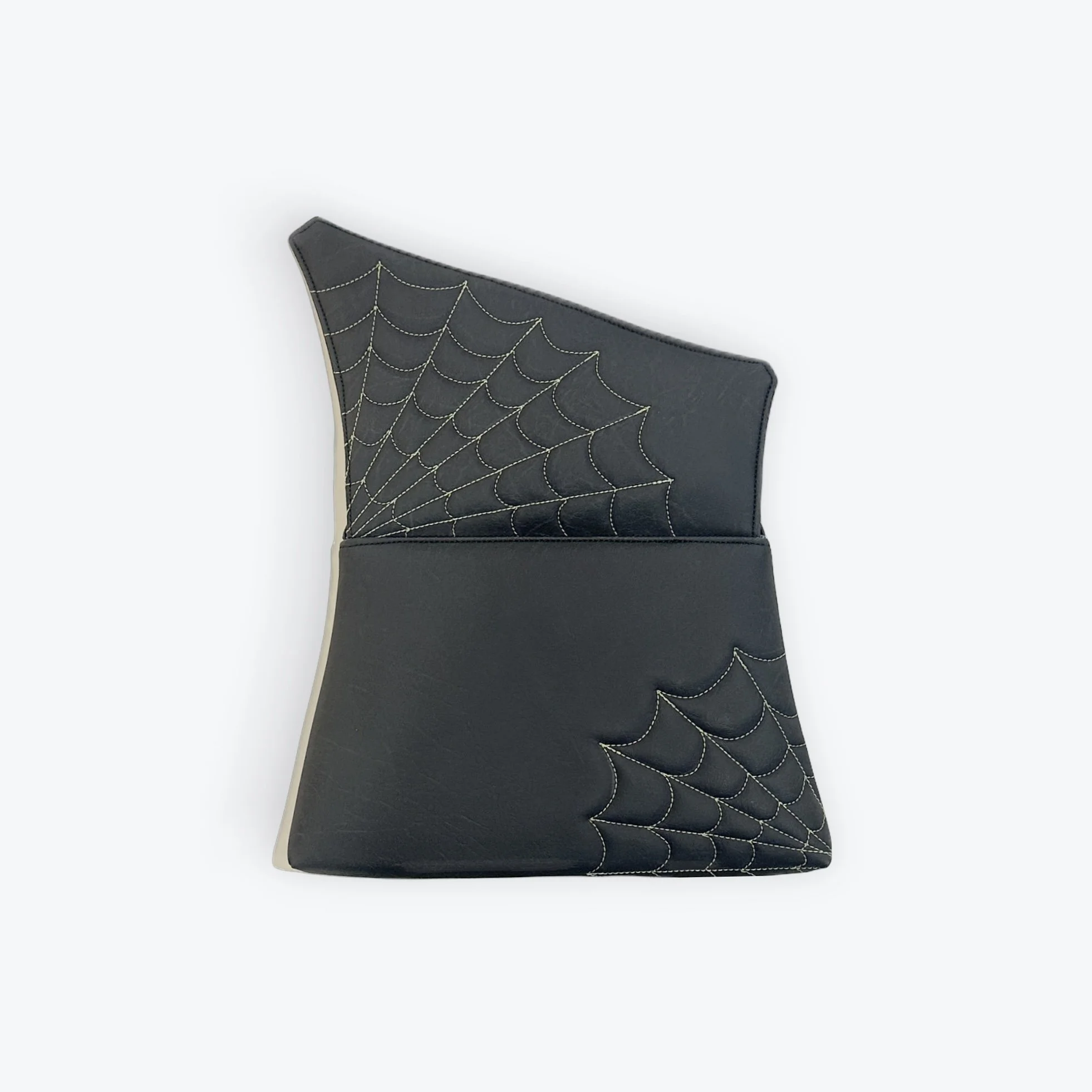 Double green Spiderweb Carrara Black Clutch 5.jpg