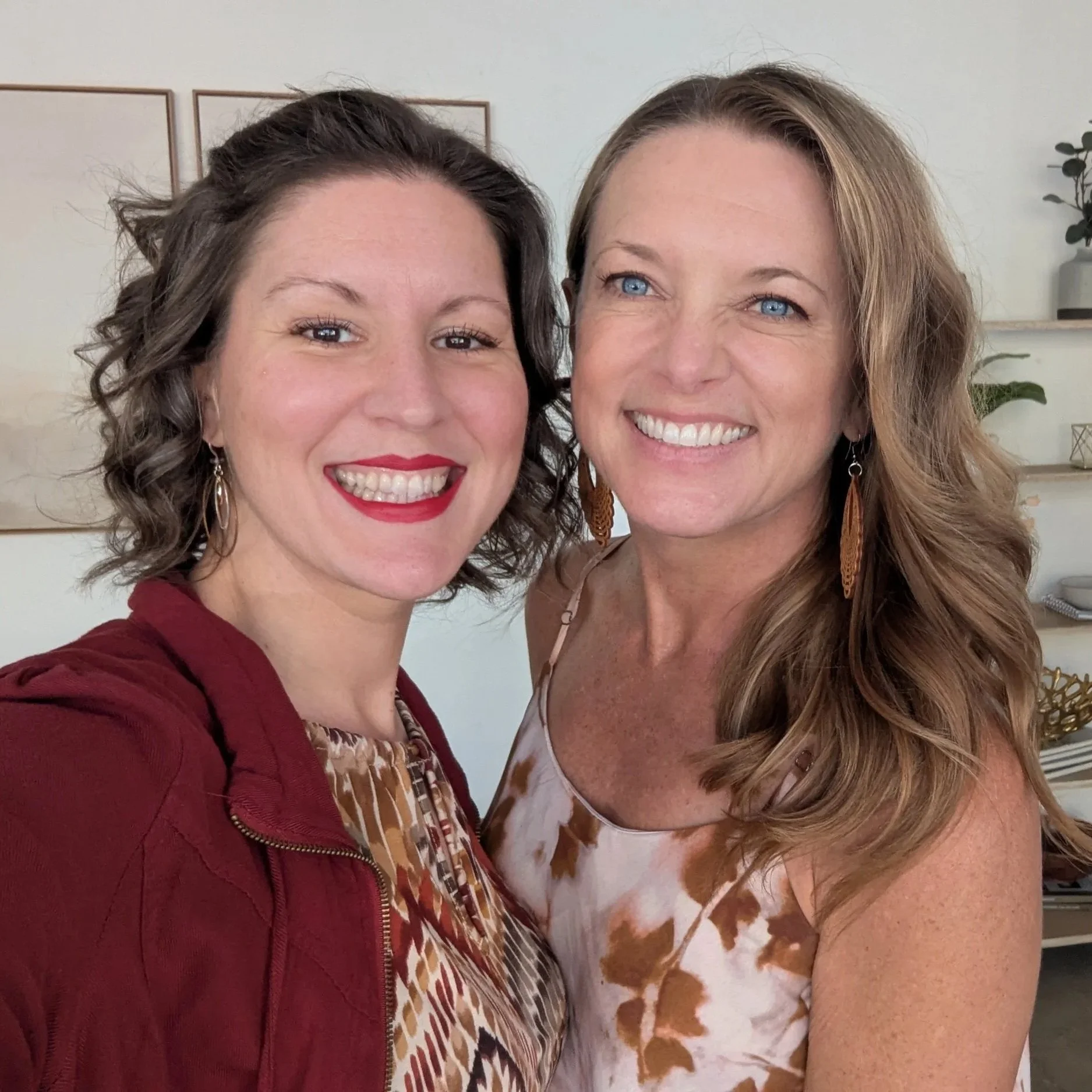 Jess with female founder and client