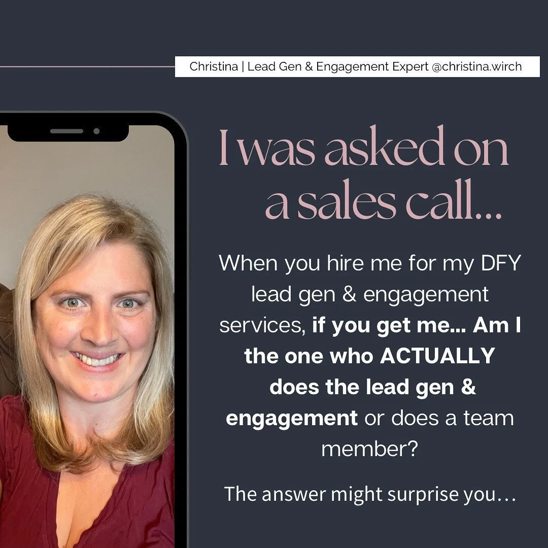 When you hire me for my DFY lead gen &amp; engagement services, you get ME!
⠀⠀⠀⠀⠀⠀⠀⠀⠀
🔥 No one will be in your account except for ME!
⠀⠀⠀⠀⠀⠀⠀⠀⠀
A lot of lead gen &amp; engagement experts have gone on to create an agency &amp; hire a team to do the l