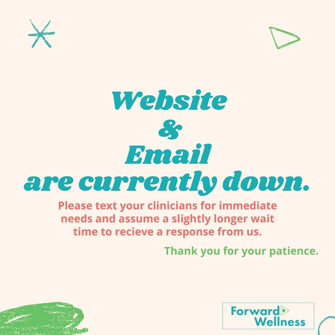 Right as we attempt to launch the provider training. 🐣

Hoping to be back online soon.

Thank you for your patience.