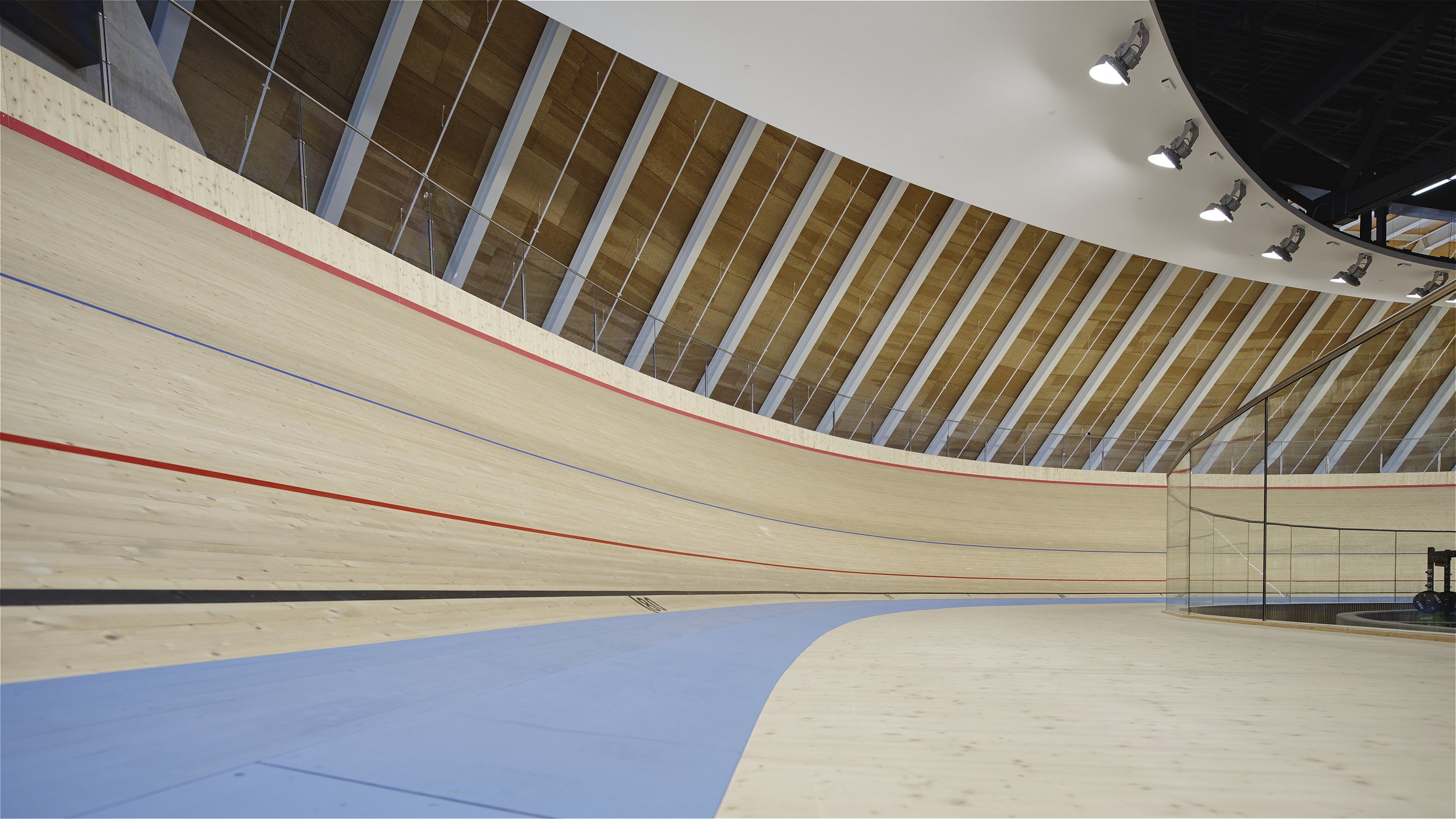Coronation Park Sports and Recreation Centre indoor velodrome cycling track – sports and recreation architectural photography capturing design, scale, and facility layout