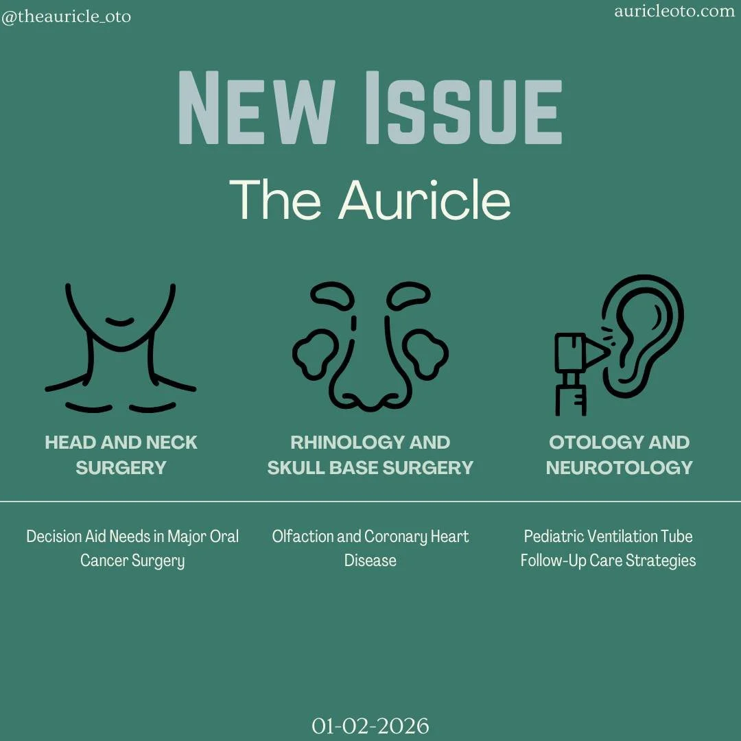 New Issue!

Medical student feature:
Adriana B&aacute;ez Berr&iacute;os
Icahn School of Medicine at Mount Sinai
Class of 2026

And her article:
Decisional Regret in Single-Sided Deafness Implants
&bull;
&bull;
Head and Neck Surgery
Decision Aid News 