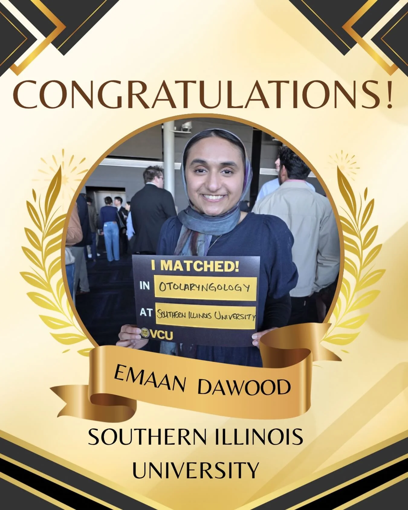 More matches from The Auricle team &mdash; congratulations to Emaan Dawood, one of our amazing editors, who matched into otolaryngology at the Southern Illinois University! 🩺👂

More match highlights coming soon!

#Match2026 #TheAuricle #OtoMatch #O