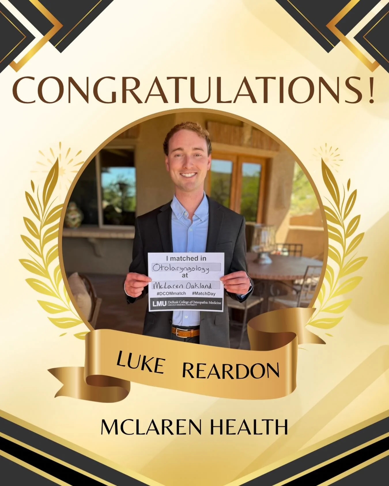 More matches from The Auricle team &mdash; congratulations to Luke Reardon, one of our writers, who matched into otolaryngology at McLaren Health!

More match highlights coming soon!

#Match2026 #TheAuricle #OtoMatch #Otolaryngology #ResidencyMatch @