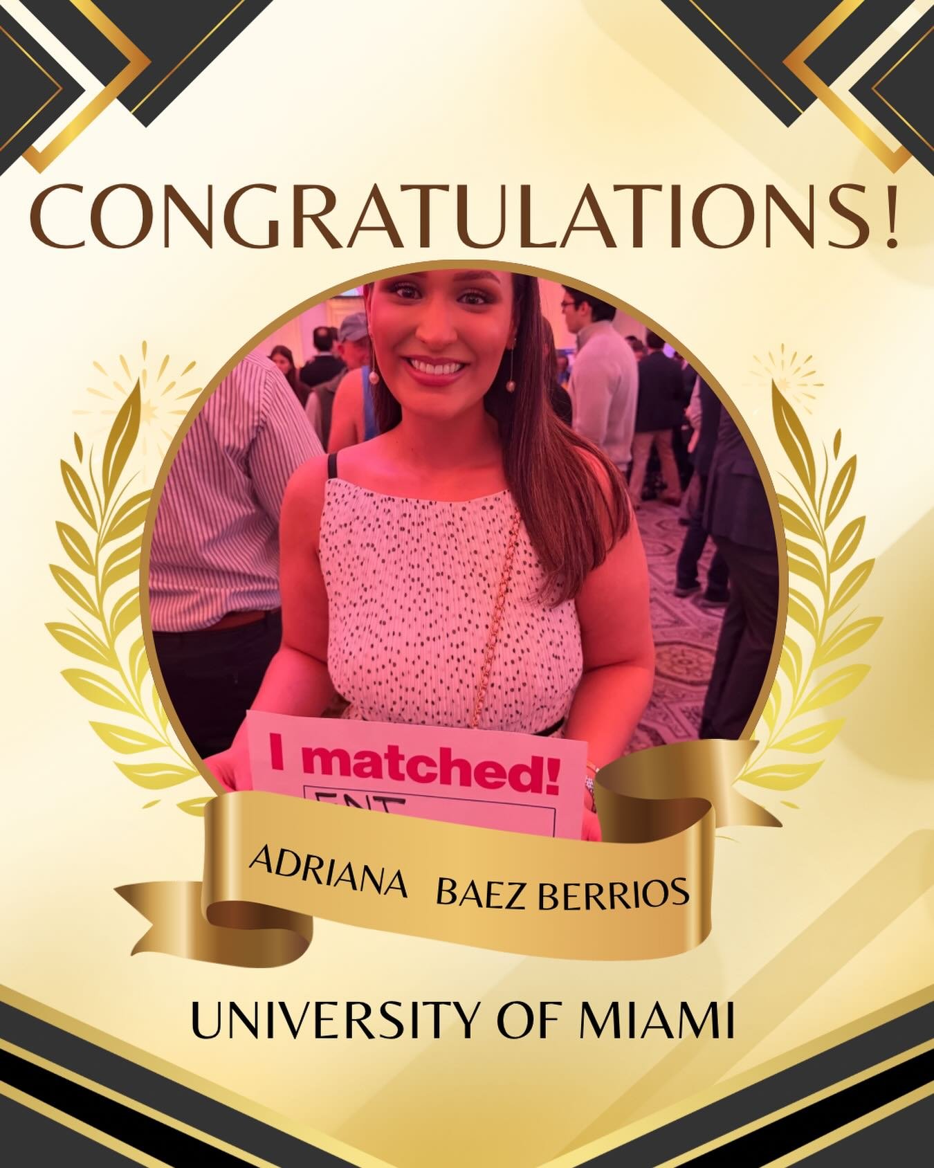 The celebration is not over! More matches from The Auricle team &mdash; congratulations to Adriana Baez Berrios, one of our amazing writers, who matched into otolaryngology at the University of Miami! 🩺👂

More match highlights coming soon!

#Match2