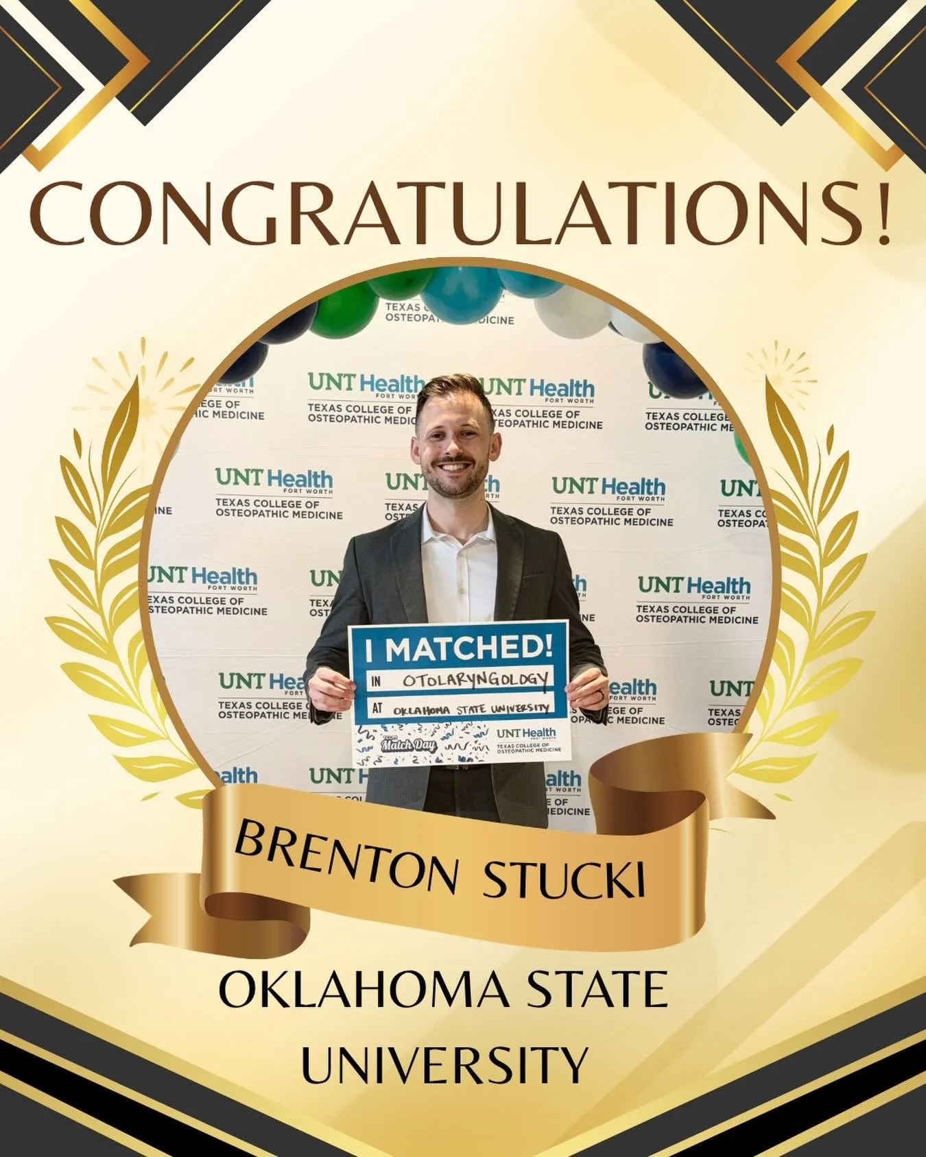 Next up from The Auricle team- our social media director, Brenton Stucki! Congratulations on matching otolaryngology at Oklahoma State University! 🩺⭐️

#ENT #oto #otomatch

Stay tuned for more matches to come!