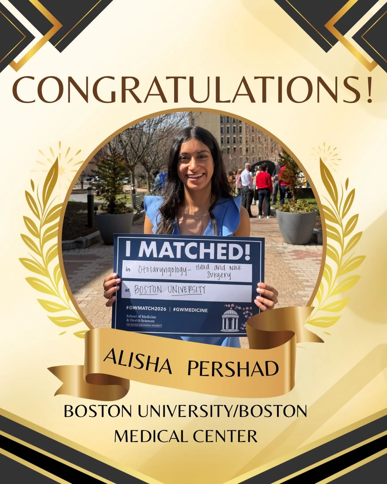 You thought we were done? More matches from The Auricle team &mdash; congratulations to Alisha Pershad, who matched into otolaryngology at the Boston University Boston Medical Center! 🩺👂

More match highlights coming soon!

#Match2026 #TheAuricle #