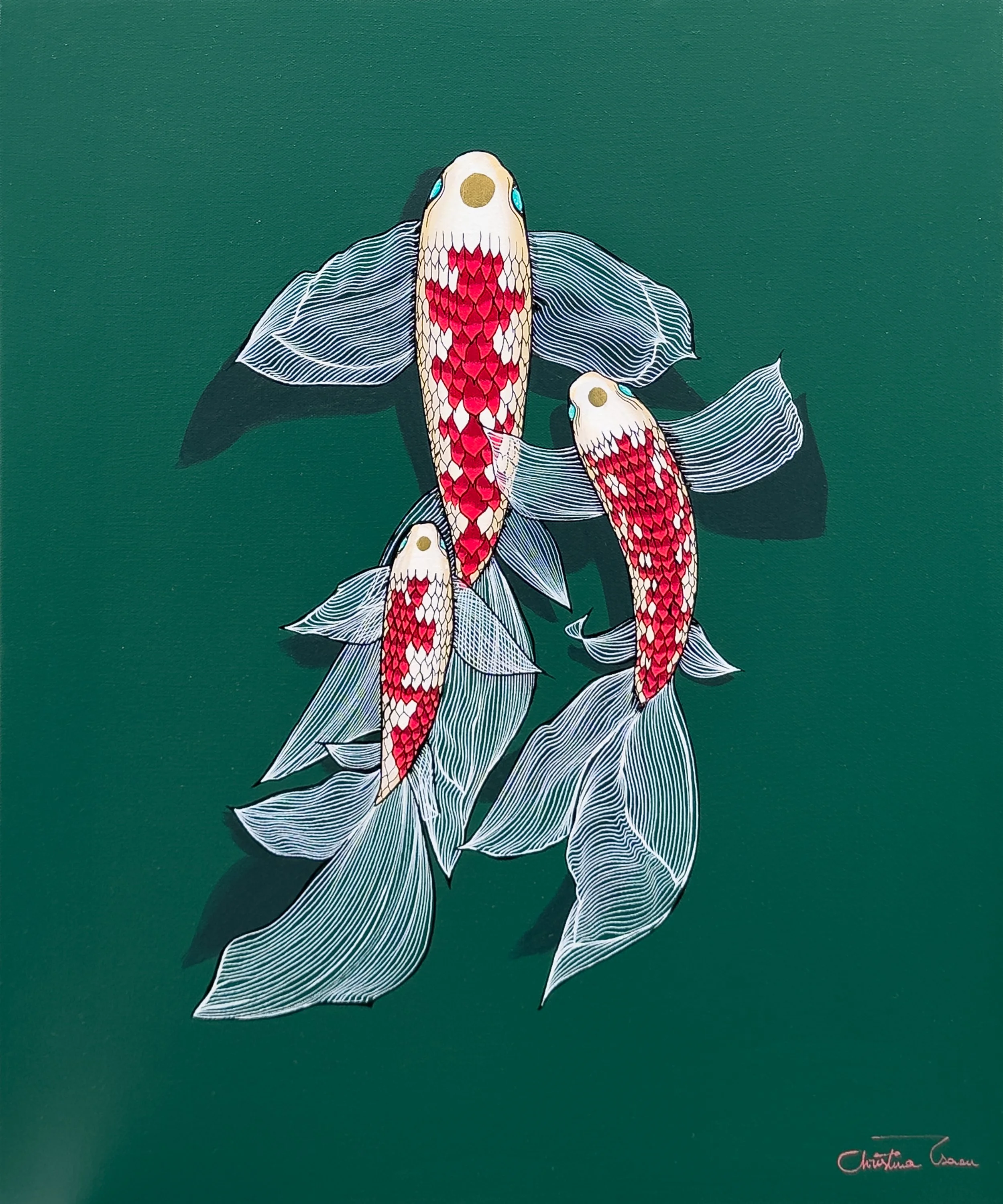 Flowing Upstream 
Acrylic on Canvas
60 x 50 cm
email me for pricing