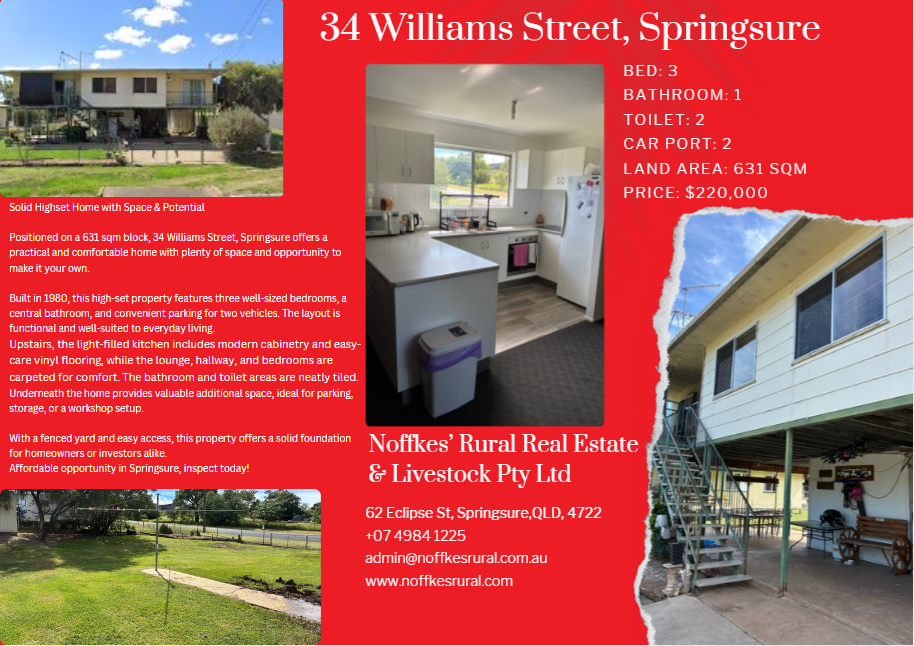 34 Williams Street, Springsure Qld 4722, Springsure - Image 1