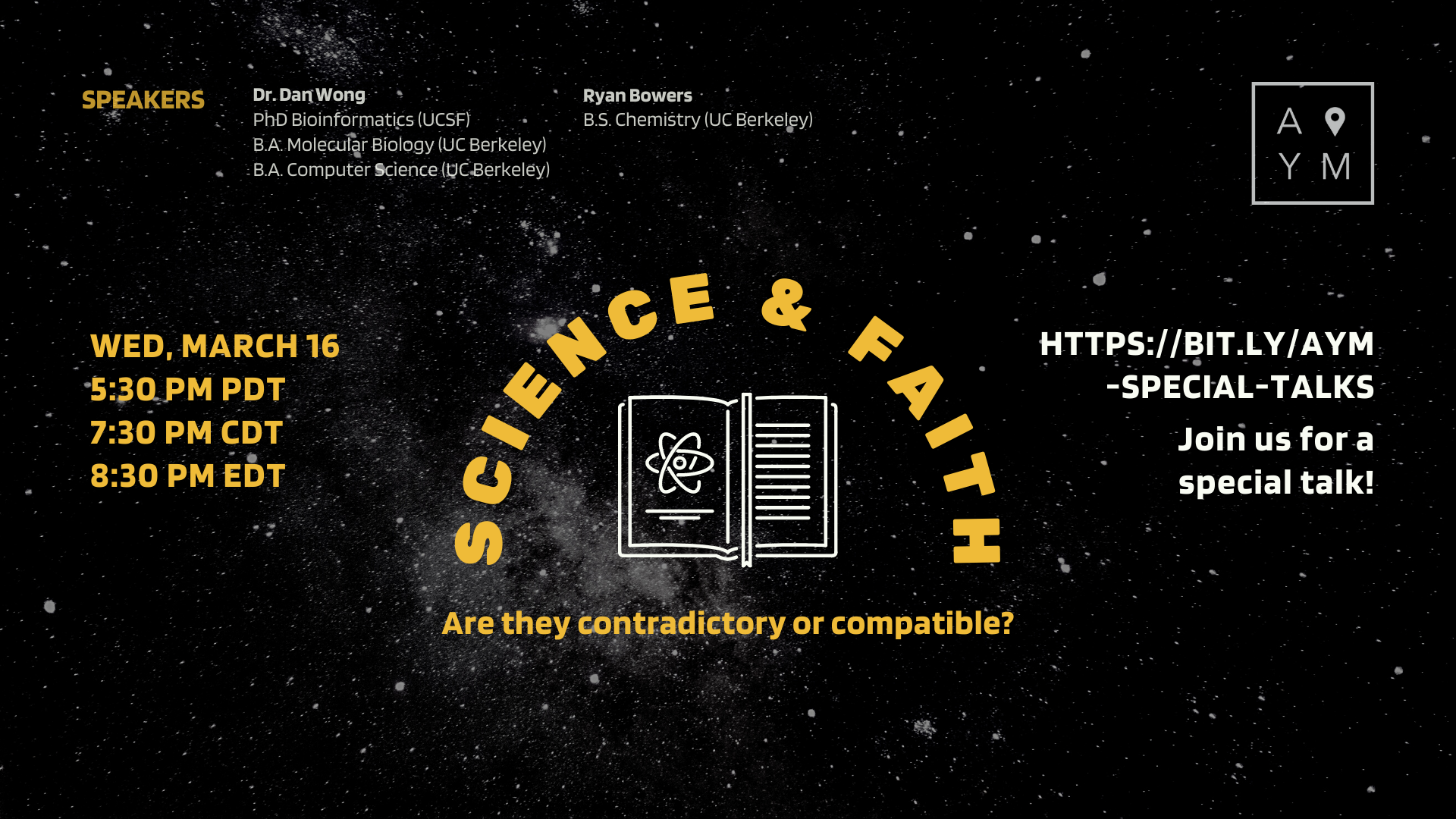 AYM Special Talks #1: Science and Faith