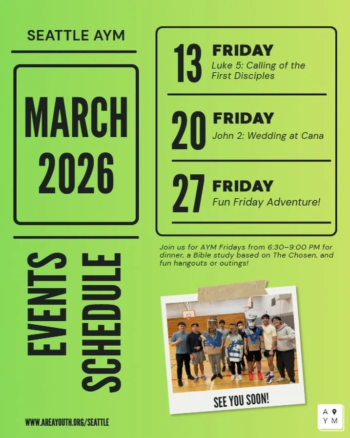 Marching into March!

Here&rsquo;s our schedule for this month! See you Friday!