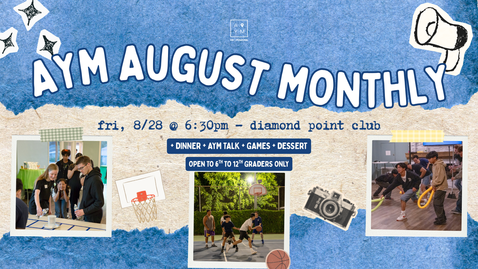 AYM August Monthly: Back to School Bash!