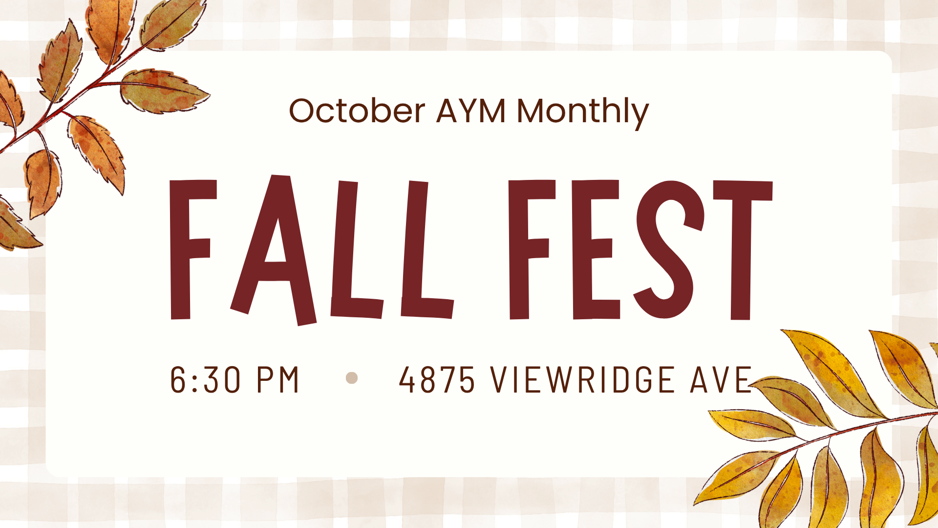 AYM Monthly: Fall Fest