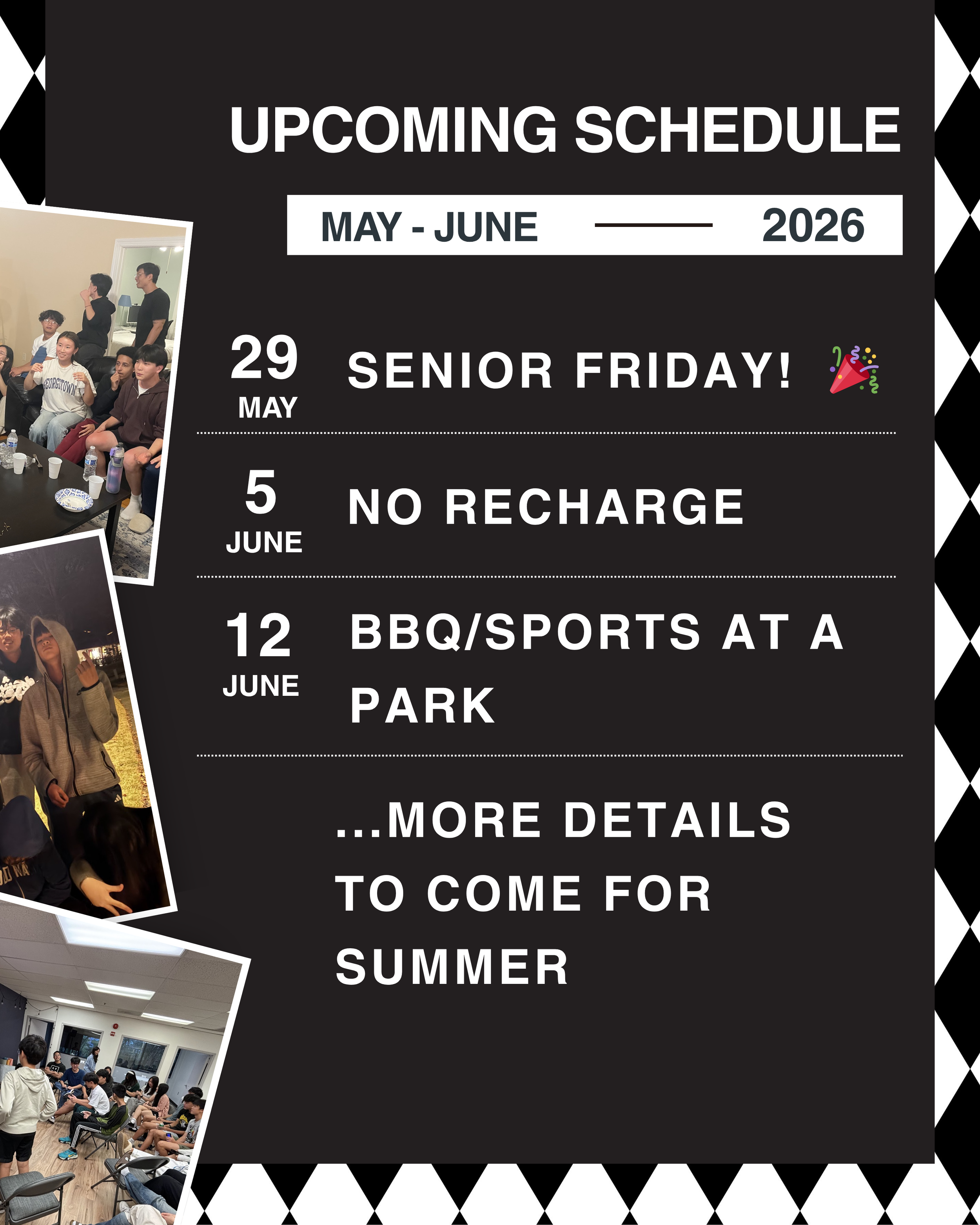 Upcoming Schedule