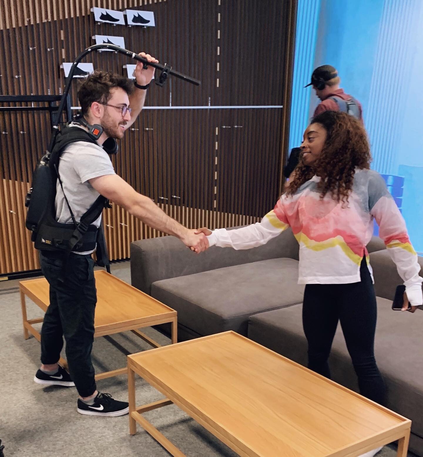 I briefly met Simone Biles a few years ago while on a job working as a camera operator (hence the funny gear I&rsquo;m wearing - that was to stabilize the camera).

I&rsquo;m posting this now because I was incredibly inspired by her actions and decis