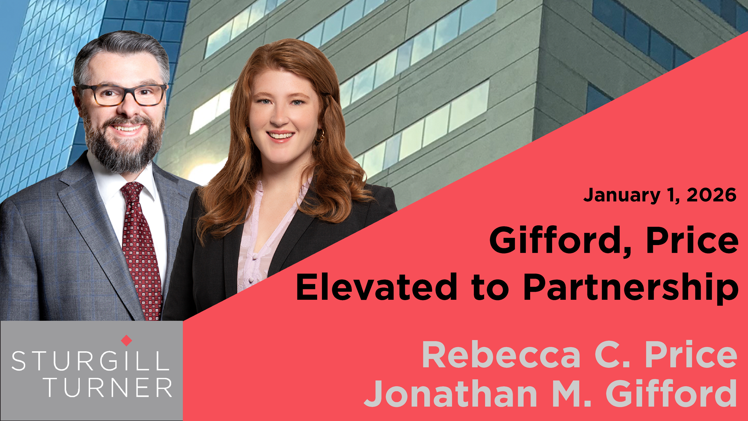 Gifford, Price Elevated to Partnership
