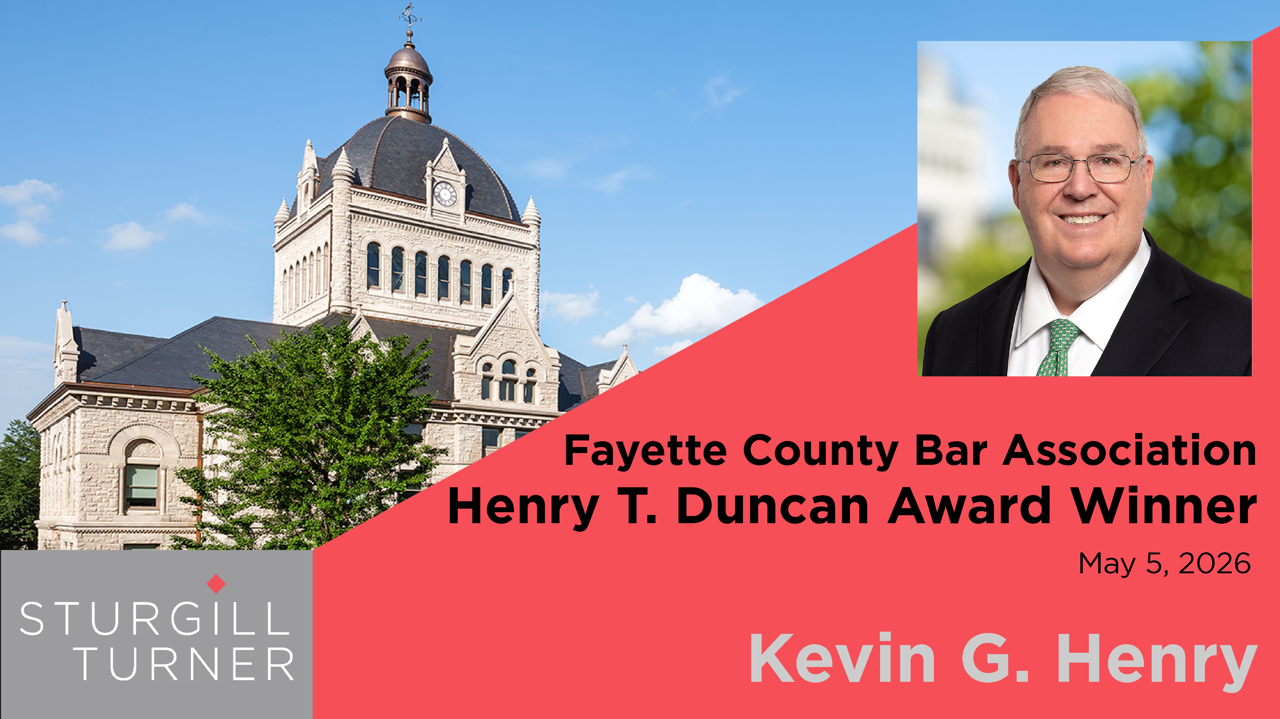 Kevin G. Henry Awarded Fayette County Bar Association’s Highest Honor