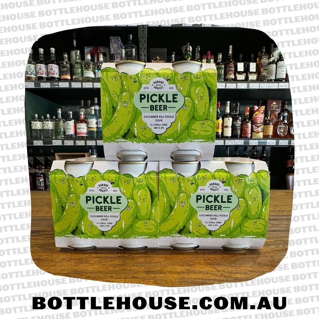 This one needs no introduction - @garageproject Pickle Beer is back in stock!

This clean, refreshing sour beer is naturally kettle soured and infused with cucumber, dill and pickle spice. 
Enjoy it on its own or elevate your game and pair it with a 