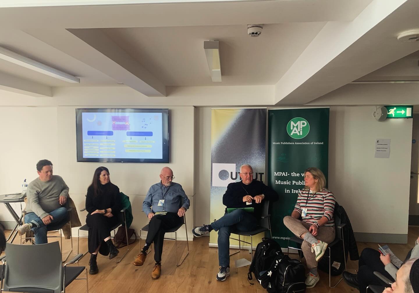 We had a great pleasure speaking at the @outputbelfast on an important topic of a &lsquo;Role of a music publisher&rsquo; and more. 

The panel consisted of MPAI Publishers:

Nigel Elderton - President of Peermusic UK&amp;Europe
Johnny Lappin - Publi