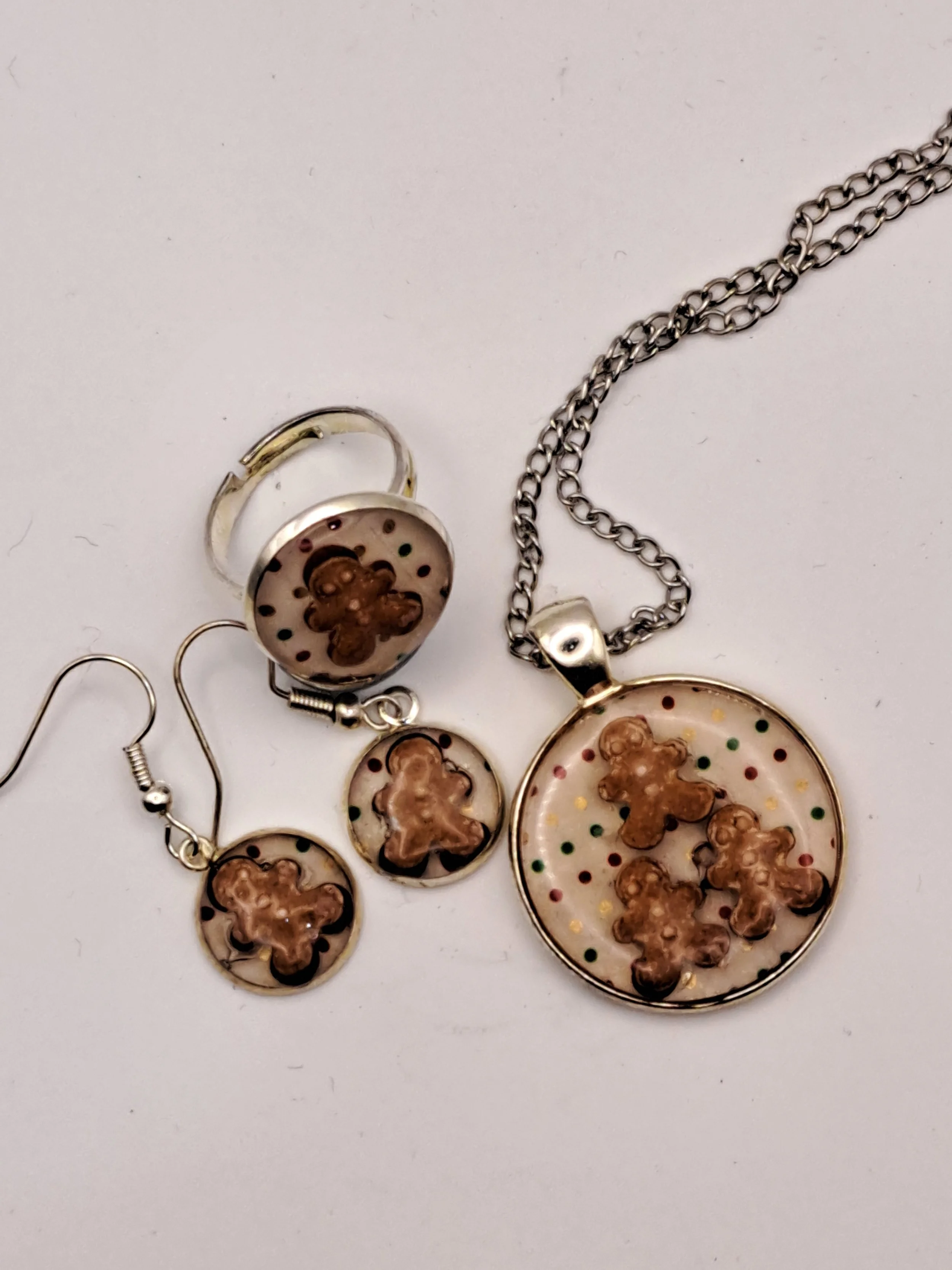 Gingerbread Charm Jewelry Set