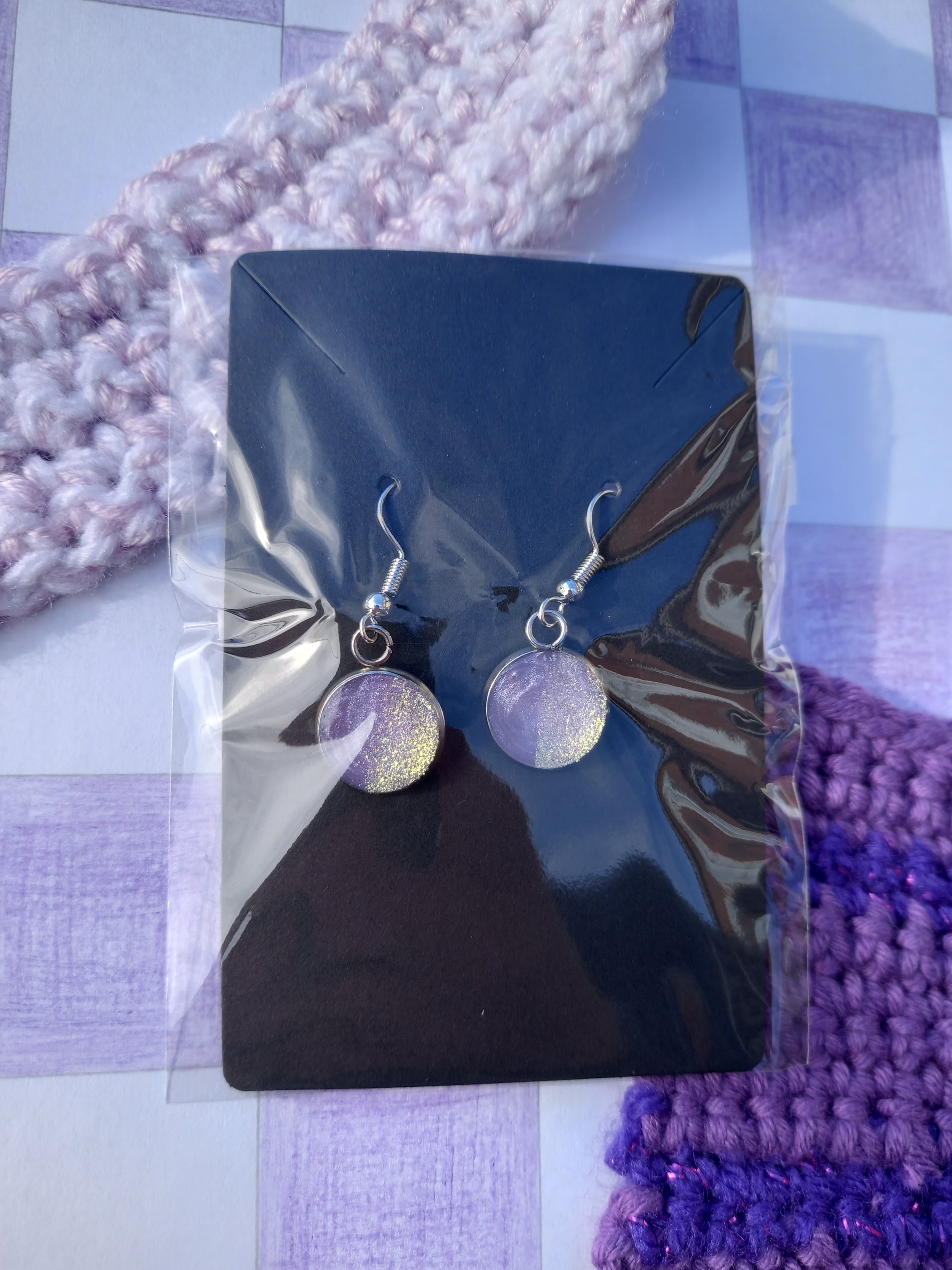Two Toned Dangle Earrings