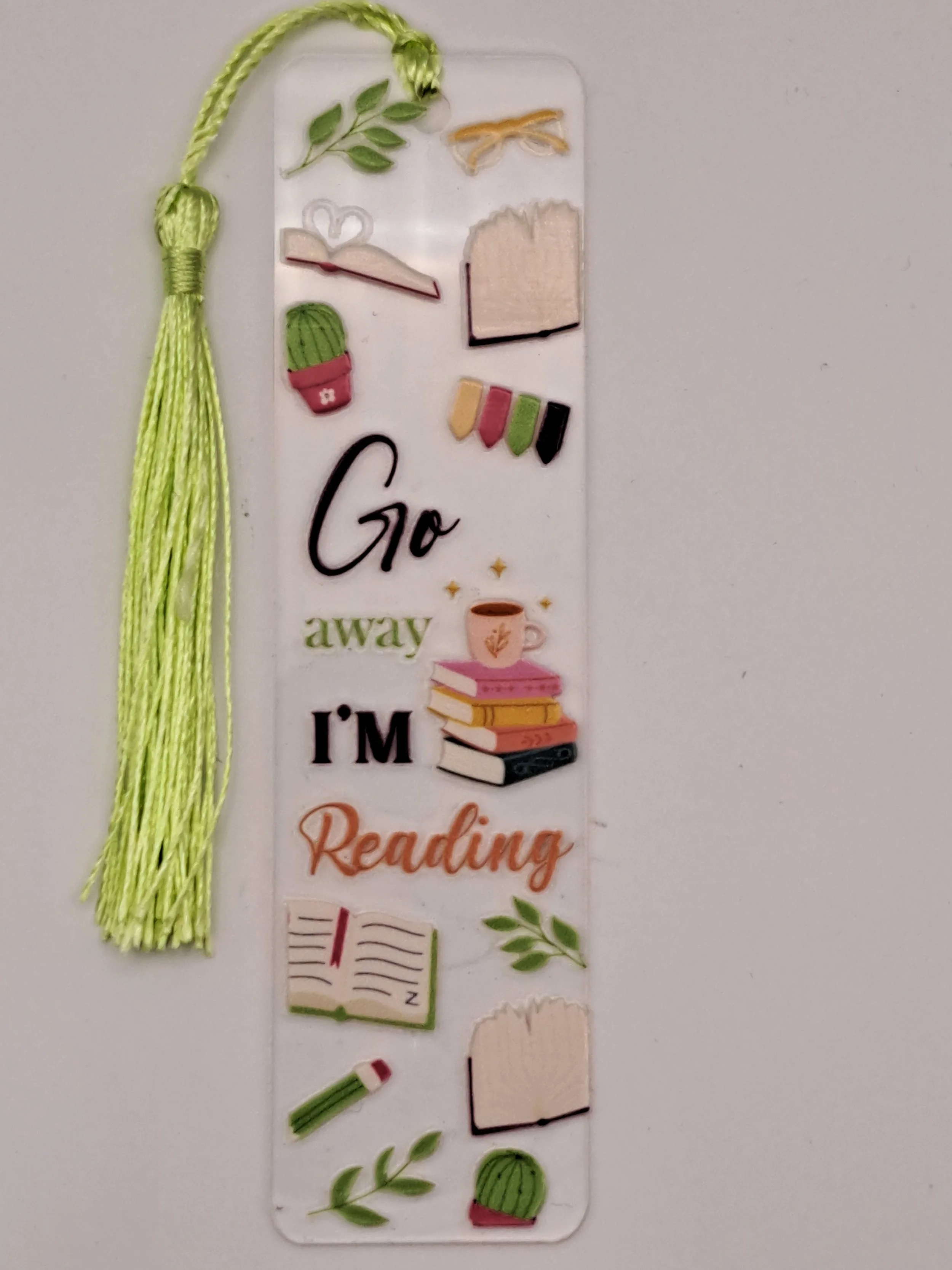 'Go Away I'm Reading' Bookmark