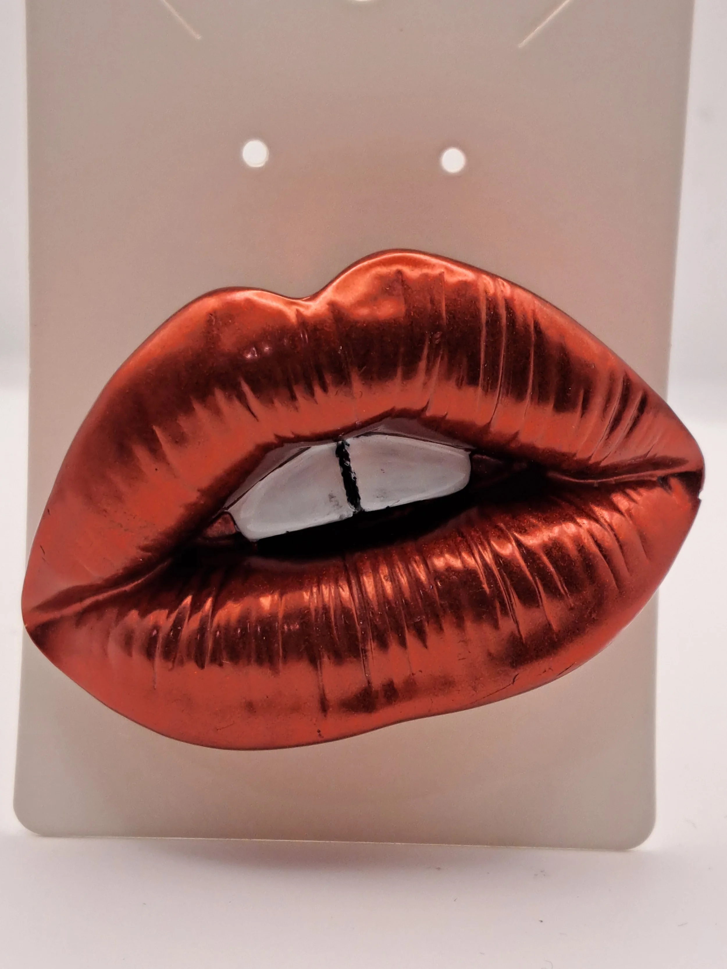 Bold Red Lips Magnet with Teeth
