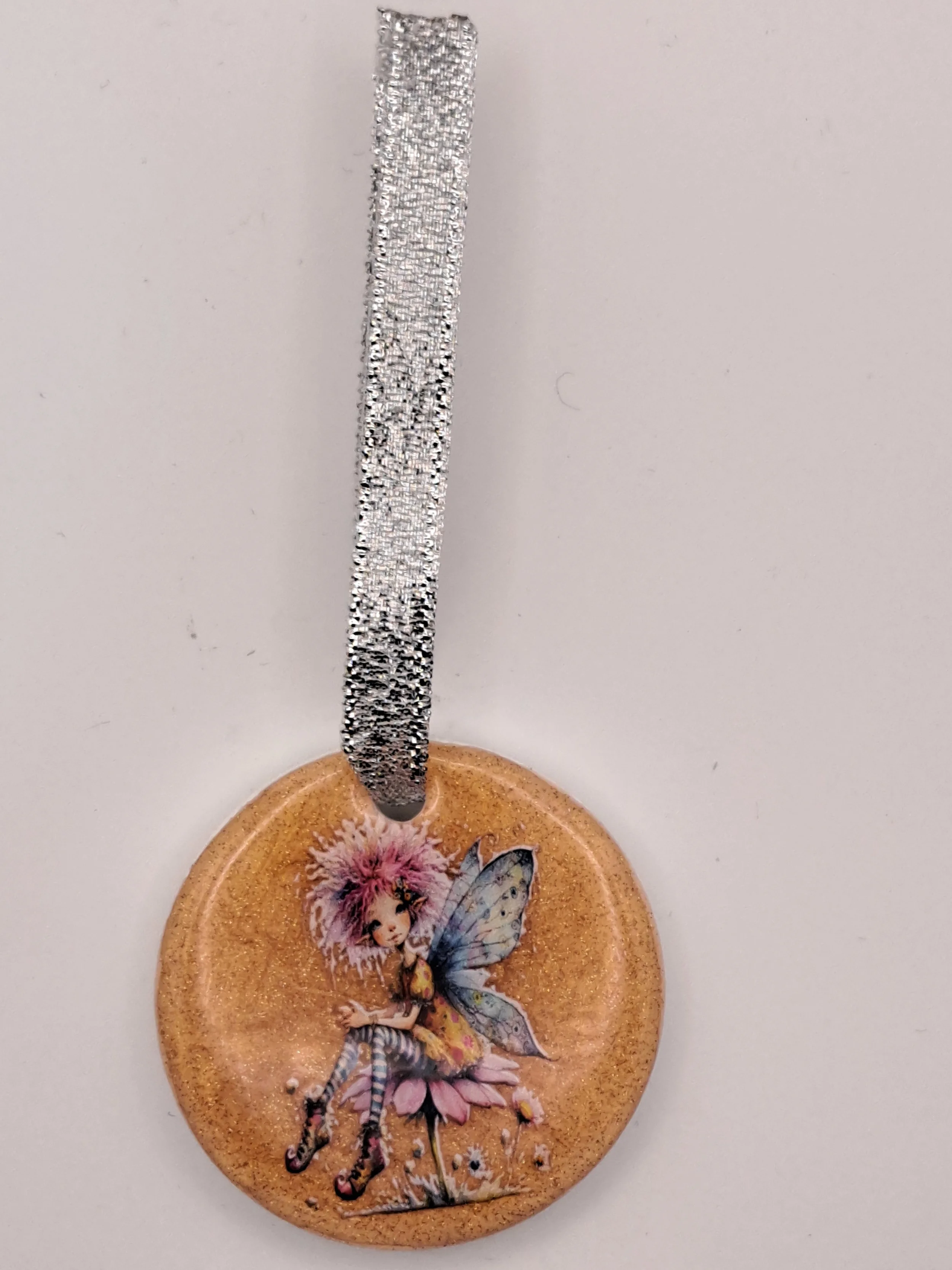 Brown Glitter Fairy Ornament