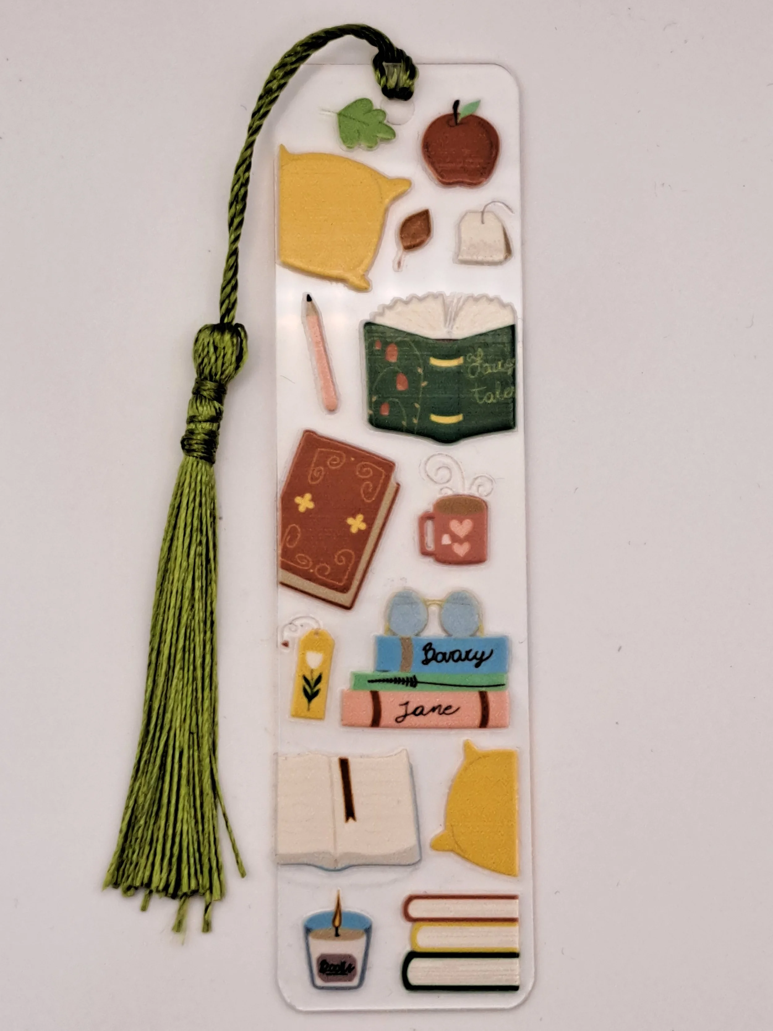 Cozy Reader's Charm Bookmark