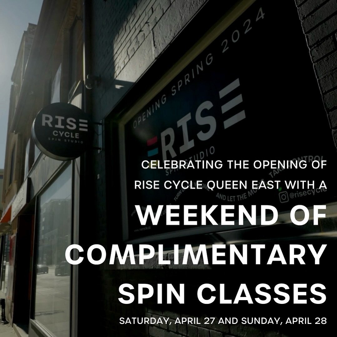 Join us for a weekend of complimentary spin classes at Queen East to celebrate the grand opening of our second location! Come pedal it out, soak up the energy, and let&rsquo;s make this weekend one to remember! 🎉
Head to our Website or App and grab 