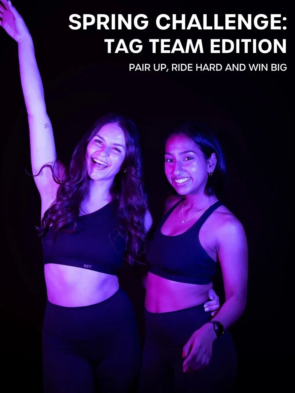 Spring Challenge: Tag Team Edition 🌸 and this time, you&rsquo;re not riding solo!

For the first time ever, RISE is introducing a team challenge 👯&zwj;♀️ the more you ride, the more chances you have to win! Grab a partner (or choose &ldquo;pair me 