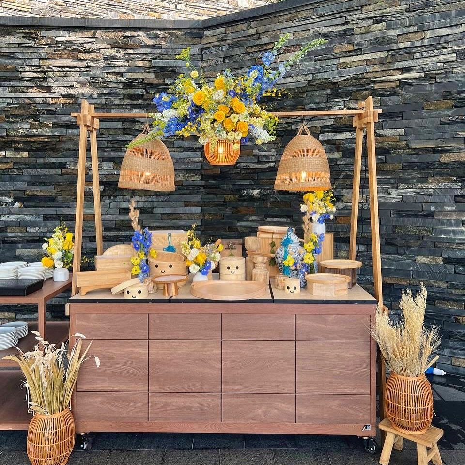 Buffet table styling is having a moment &mdash; and we&rsquo;re loving every bit of it! From playful to polished, we&rsquo;ve been styling a wave of themed spreads lately, and this vibrant floral-meets-dimsum setup is just one example of how we do it