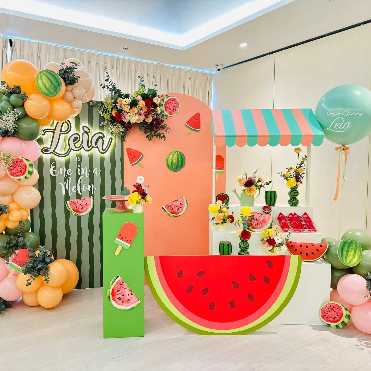 A little slice of sunshine, sweetness, and celebration. Another beautiful celebration crafted for one of our long-standing clients &mdash; and this time, it&rsquo;s a sweet &ldquo;one in a melon&rdquo; dream for Leia 🍉

From playful watermelon accen