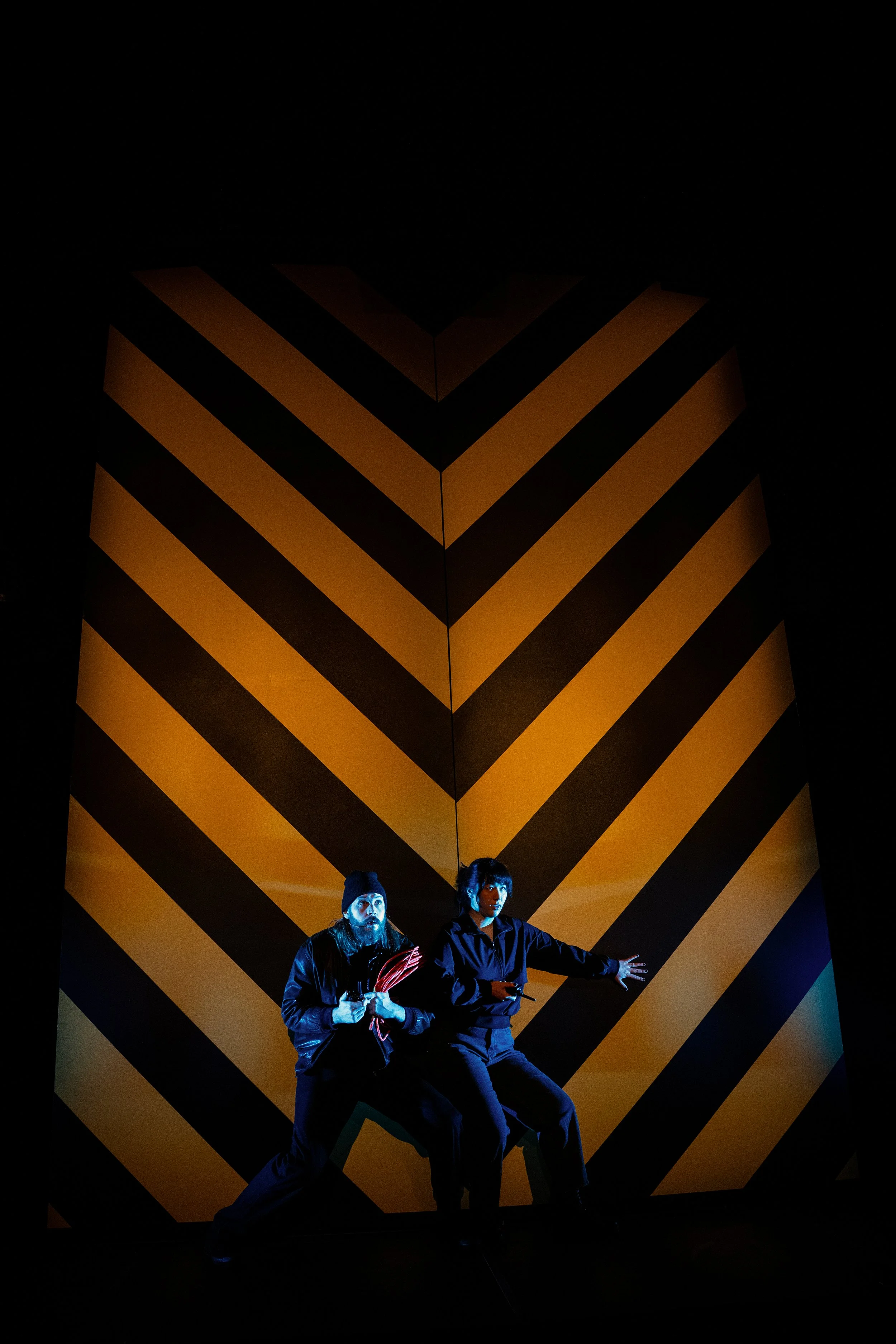 5._Gunnar Manchester (Kenneth) and Mia Pak (Darius) in Safety Not Guaranteed at Signature Theatre. Photo by Daniel Rader.jpg