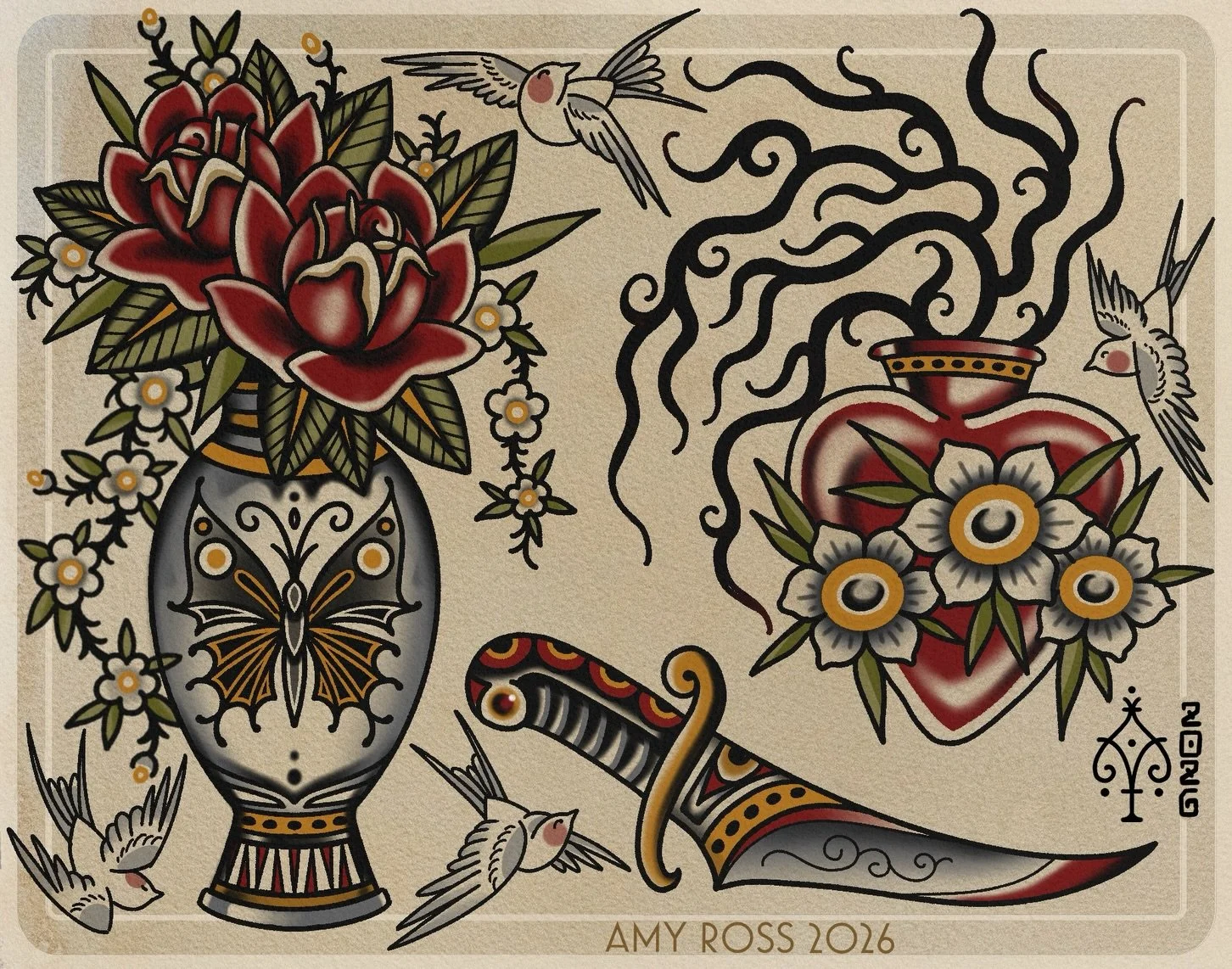 🍒NEW FLASH🍒
➖➖➖➖➖➖

These designs will be available as tattoos all summer! Message me for pricing. Black and grey or color! I&rsquo;d be so happy to do any of them!
Booking June and July @remembermeavl 
.
.

 🌙🌝🌙🌝🌙🌝🌙🌝🌙🌝🌙🌝
All designs ar