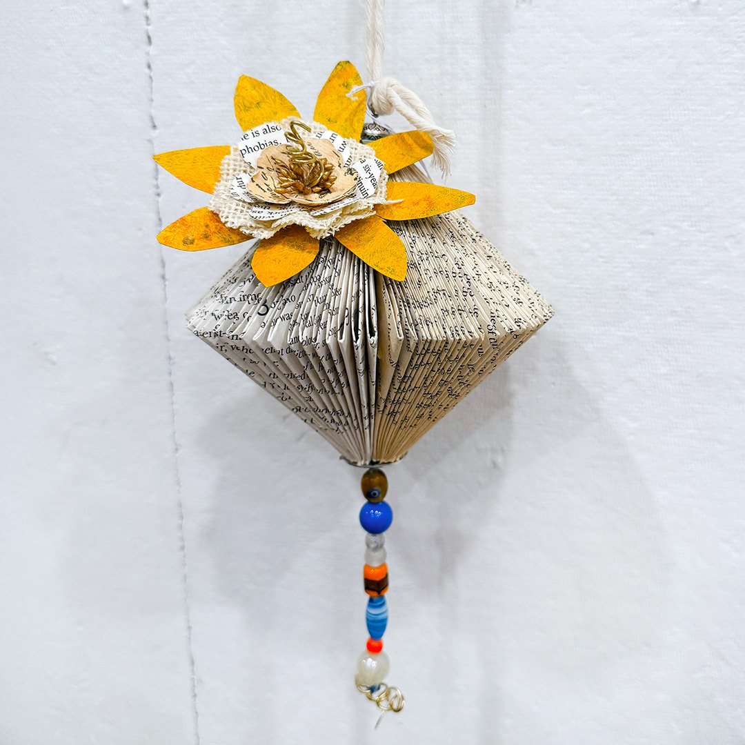 Paper Ornament - Yellow Flower #11