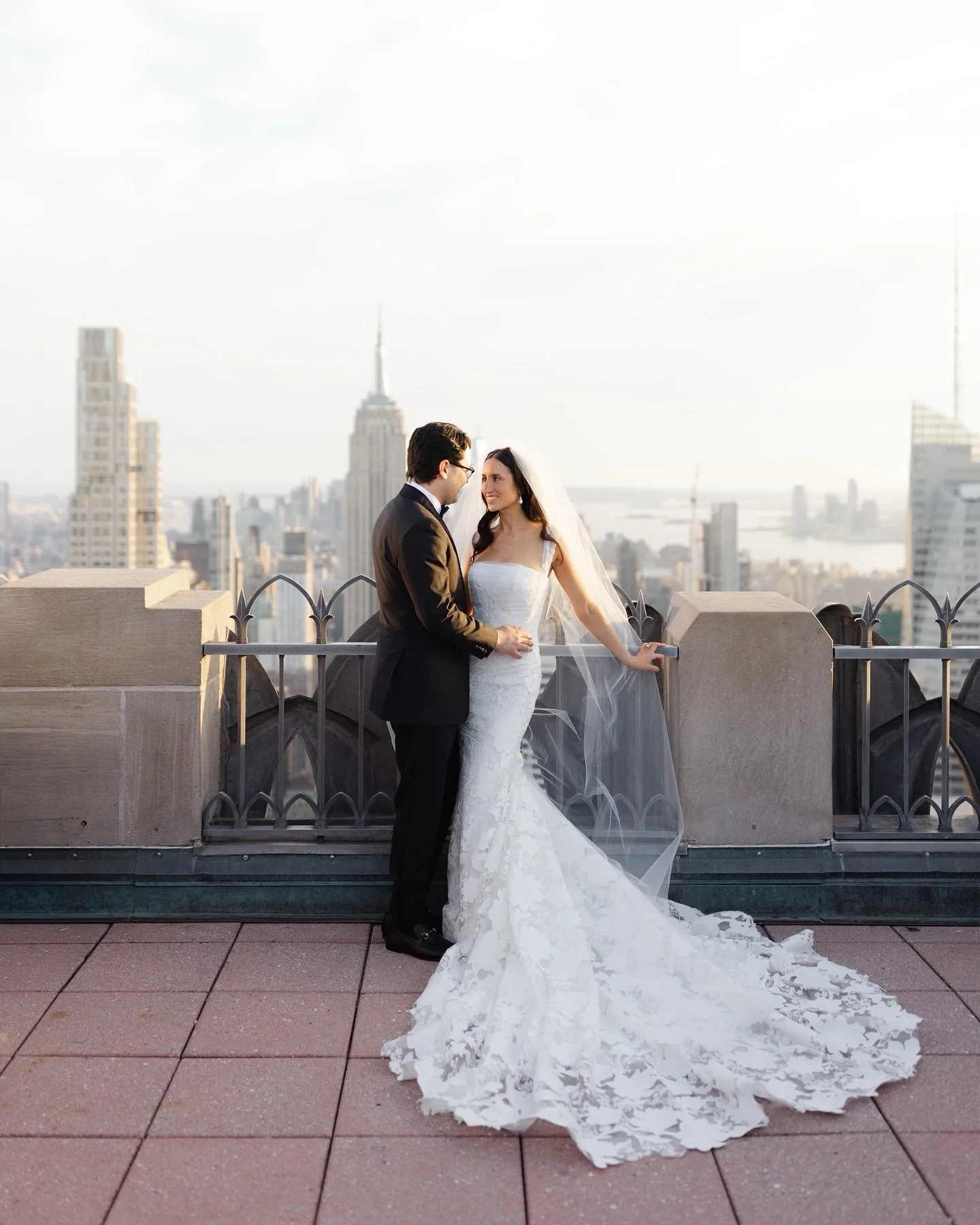 Felt good to be back at the iconic Rainbow room for Dana and Cristian&lsquo;s celebration 🤍
&bull;
Planner @fyparties
Venue @rainbowroomnyc
Hotel @newyorkpalace @newyorkpalaceweddings
Hair &amp; makeup @badbridesclub
Dress @lelitebridal @inesdisanto