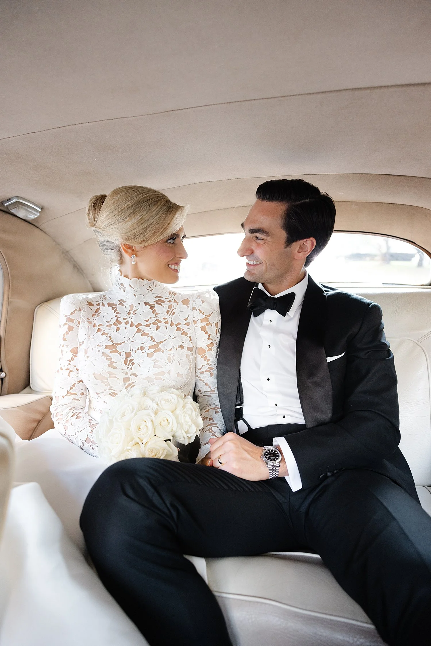  newlyweds portraits after wedding ceremony 
