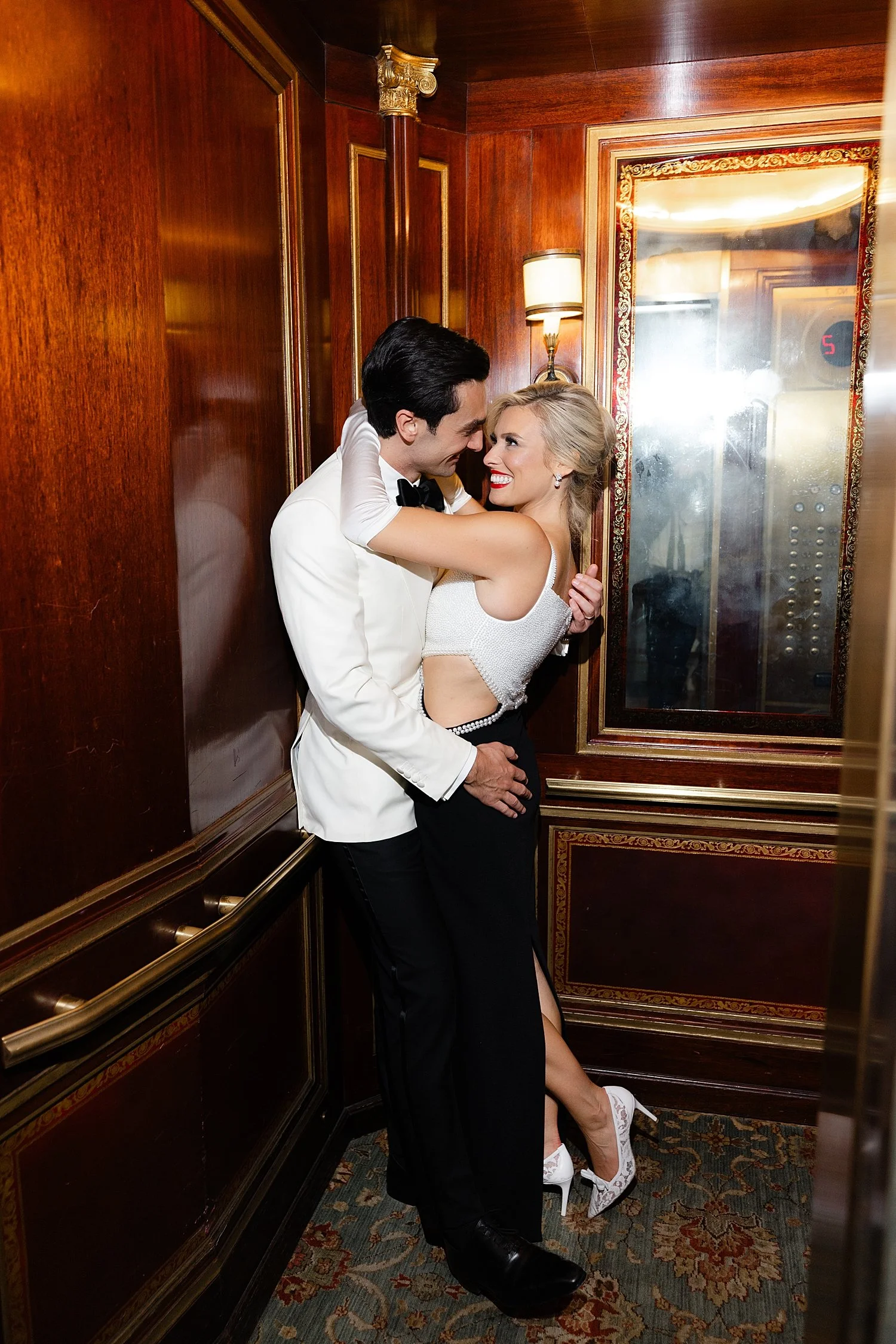  romantic end of night photos from Pierre Hotel wedding 