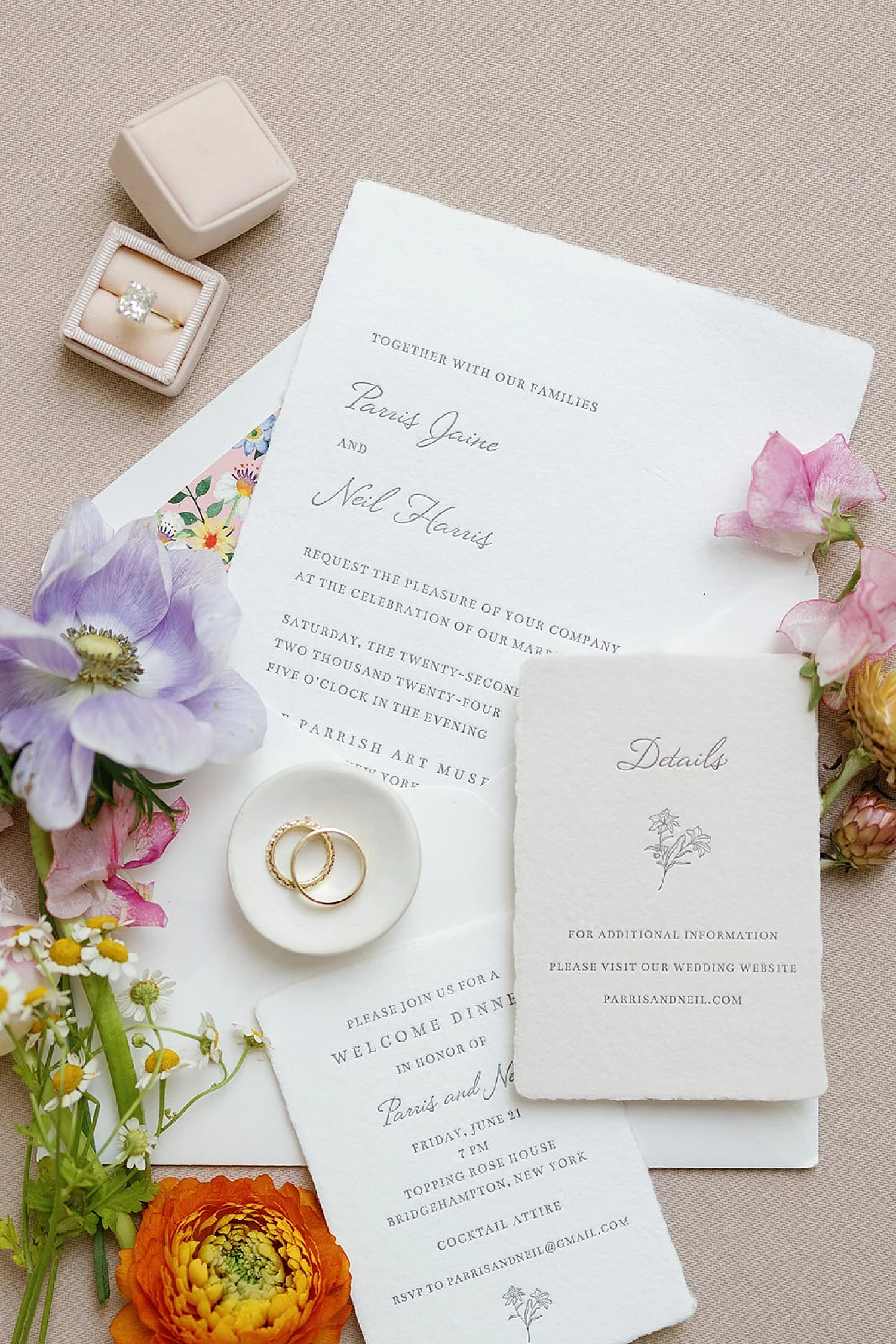  Summer wedding invitation suite 