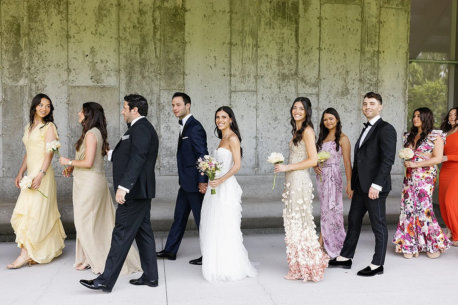  wedding party portraits from Hamptons wedding at Parrish Art Museum  
