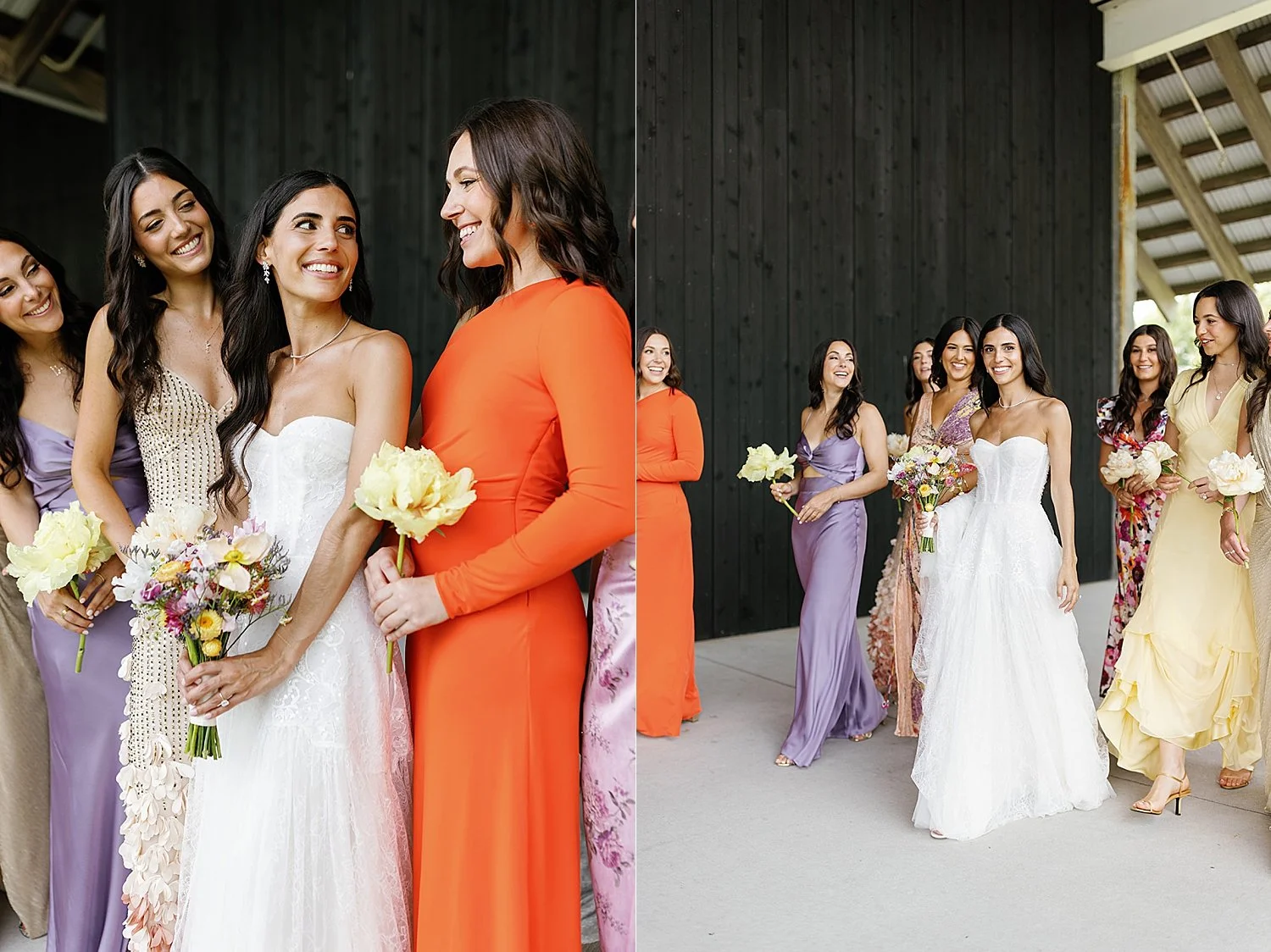  bridal party from summer wedding in the Hamptons  