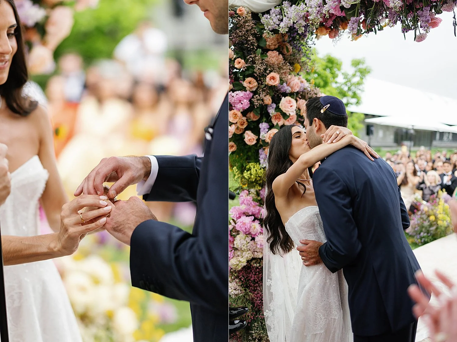  outdoor summer wedding ceremony in the Hamptons at Parrish Art Museum  
