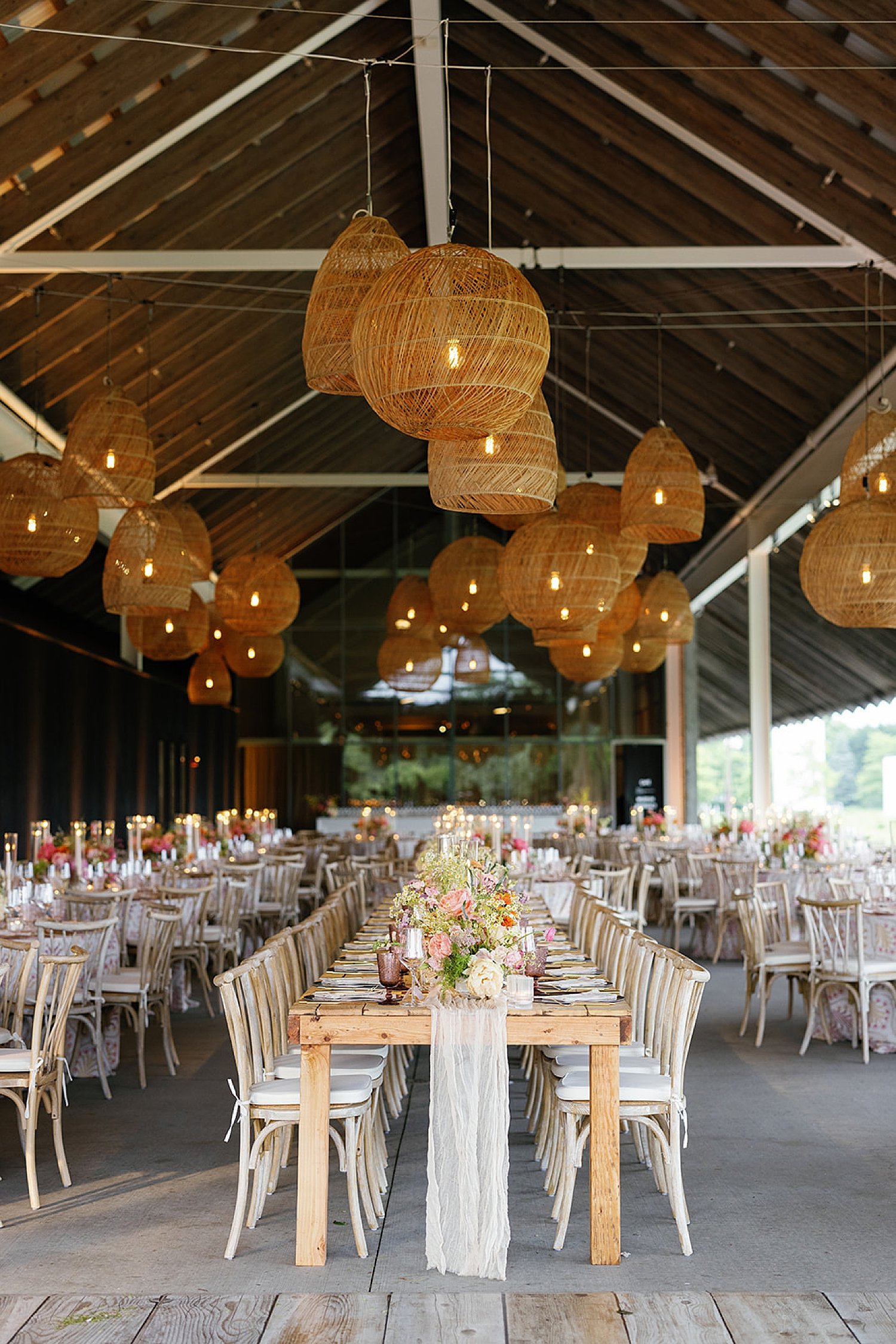  Luxury wedding reception design at  summer wedding in the Hamptons at Parrish Art Museum  