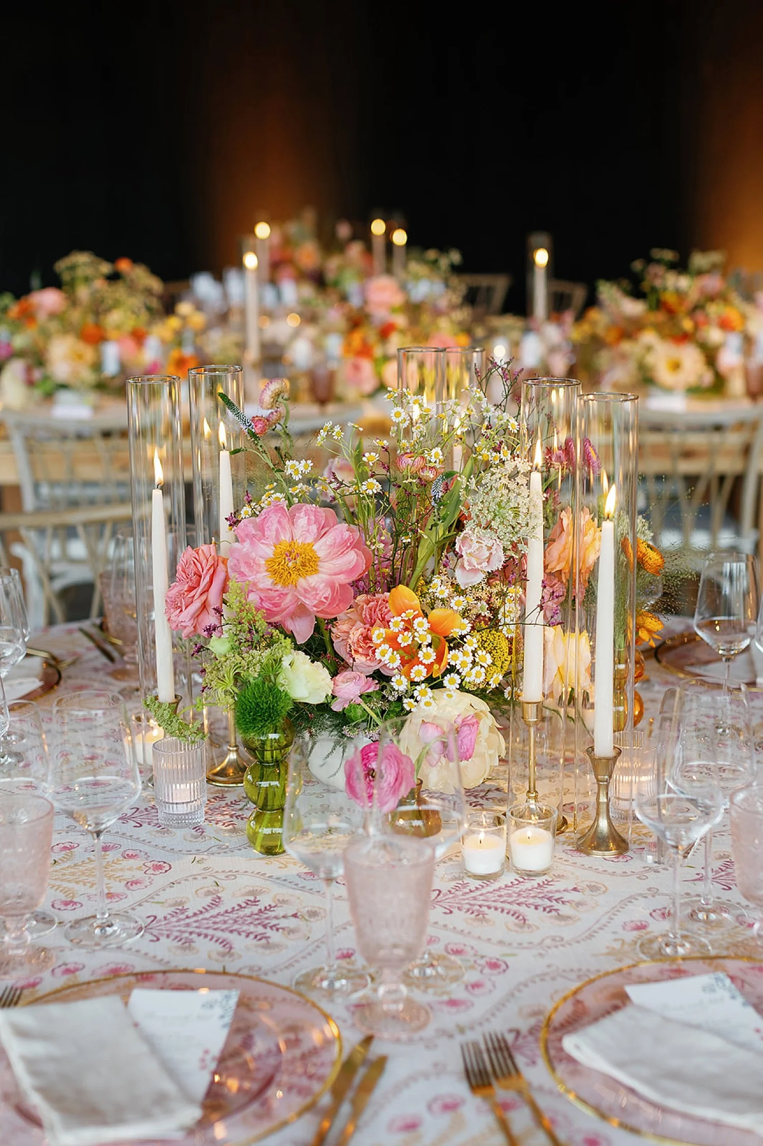  elevated summer wedding reception at Parrish Art Museum in the Hamptons 